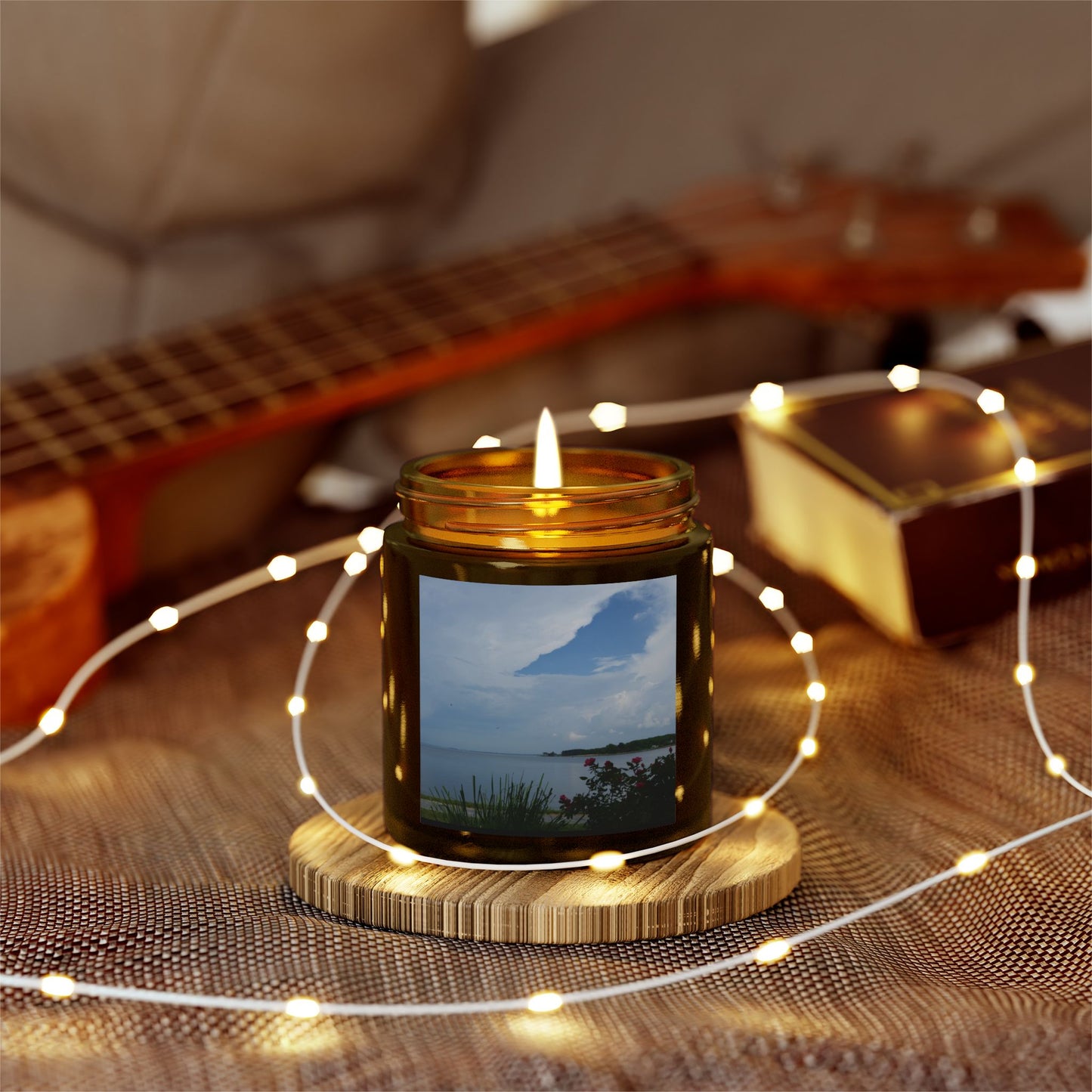 Bay View Relaxing Scented Candles - Coconut Apricot Wax (4oz & 9oz) - Perfect for Home Decor and Gift Giving