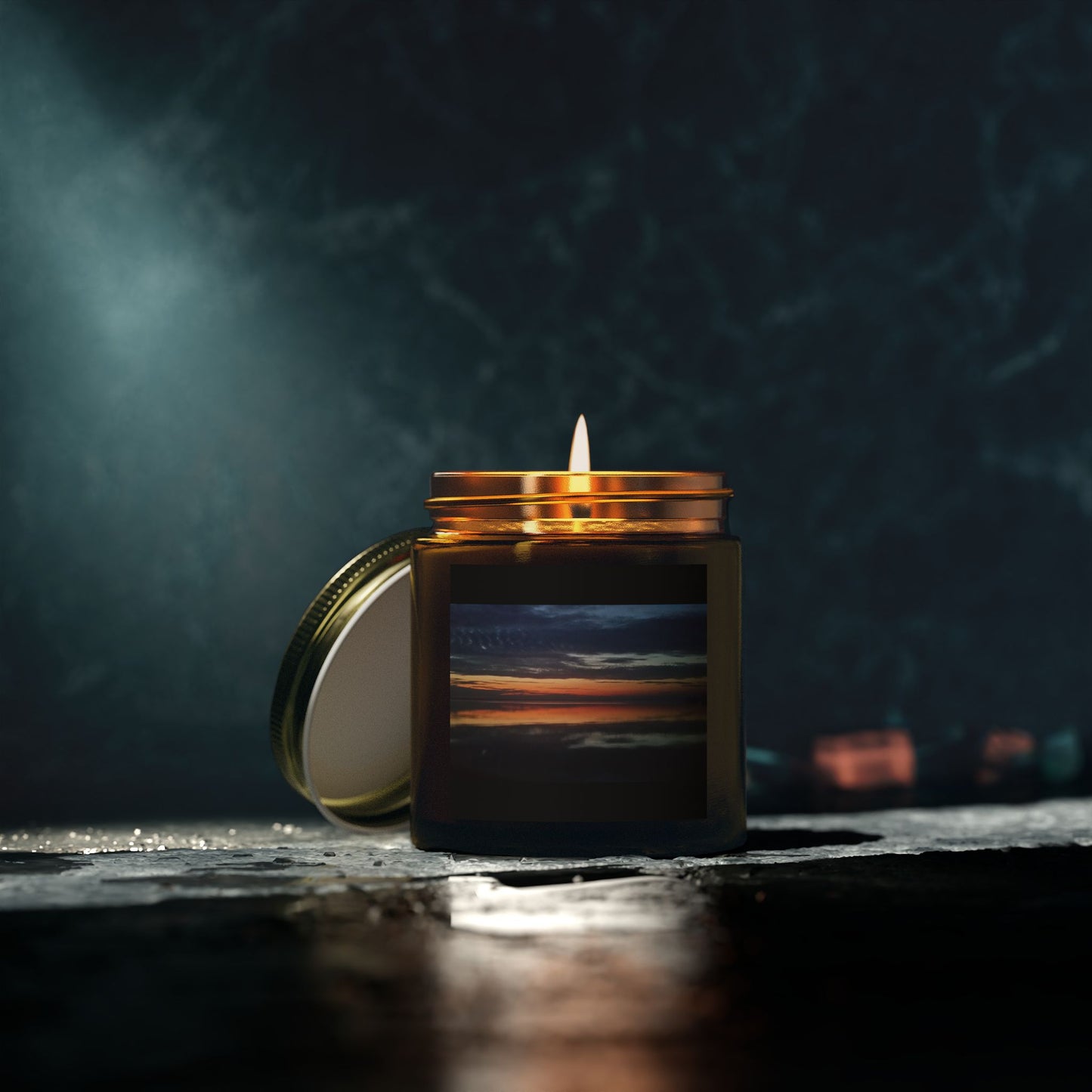 Sunset Bliss Scented Candle - Coconut Apricot Wax (4oz & 9oz)