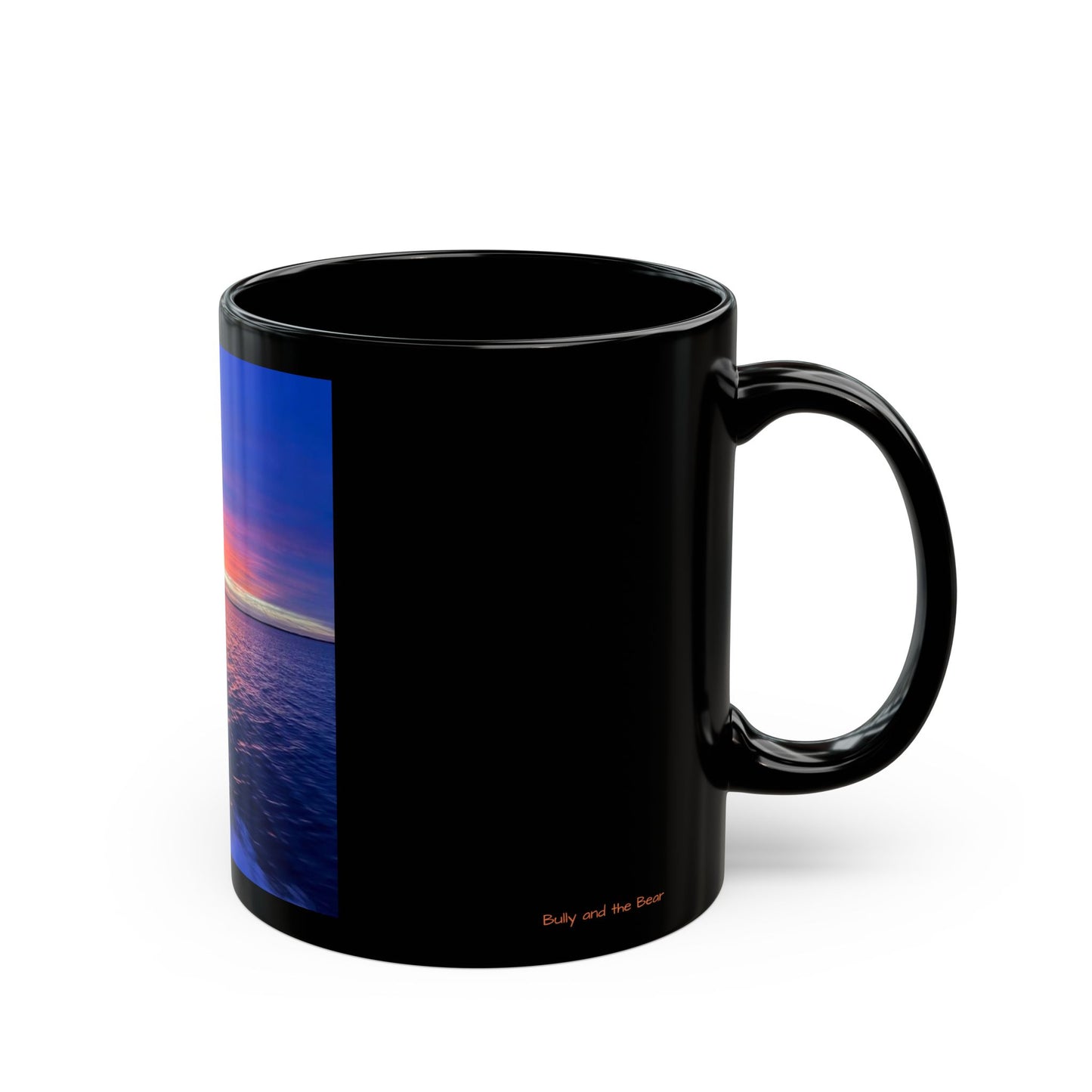 Serene Sunset Black Mug - 11oz & 15oz Nature Lovers