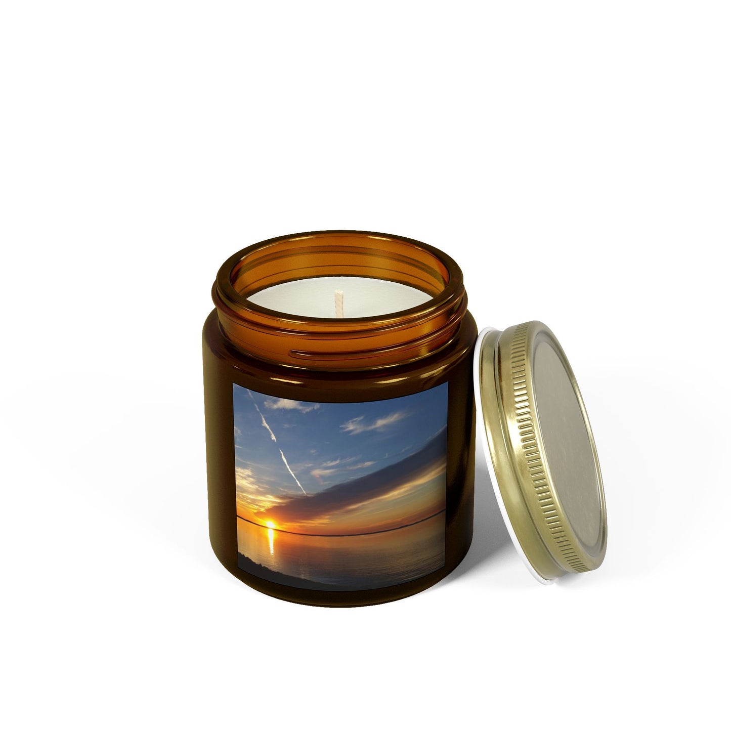 Sunset Serenity Scented Candles - Coconut Apricot Wax (4oz, 9oz)