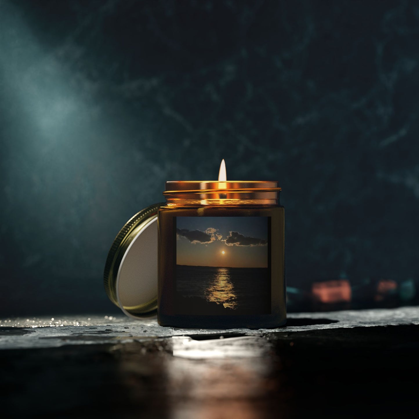 Coastal Sunset Scented Candle - Coconut Apricot Wax (4oz, 9oz)