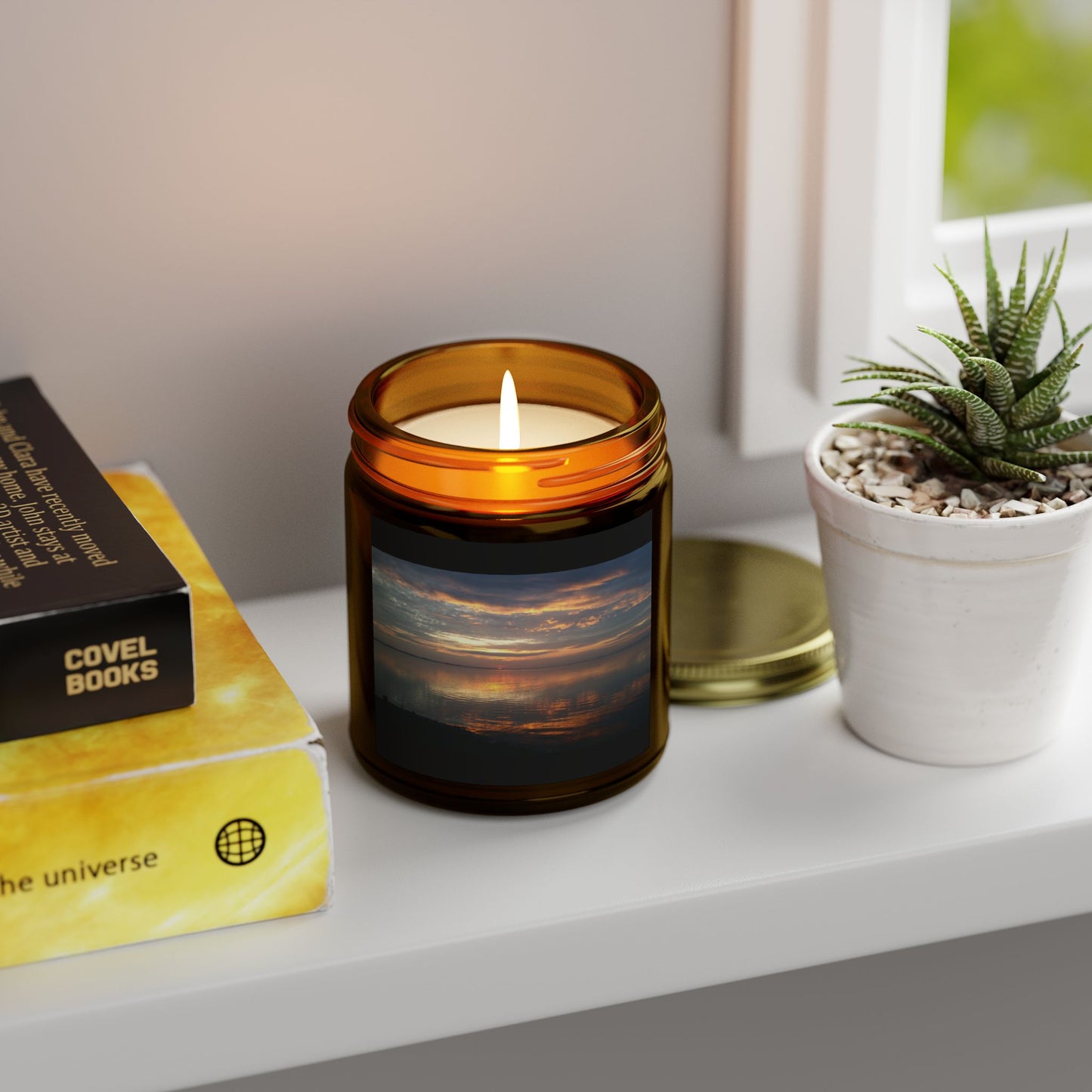 Coconut Apricot Scented Candle - Relaxing Sunset Vibes, Perfect for Home Decor & Gifts