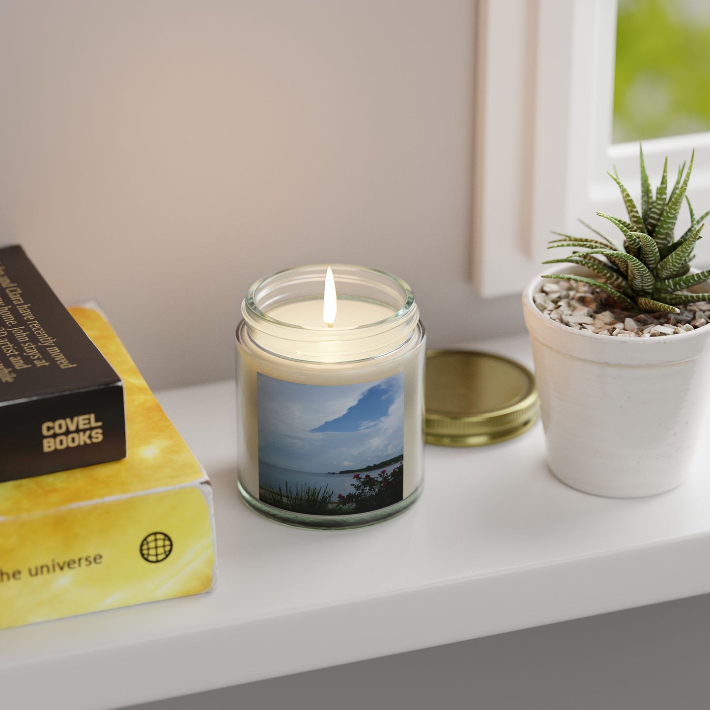 Bay View Relaxing Scented Candles - Coconut Apricot Wax (4oz & 9oz) - Perfect for Home Decor and Gift Giving