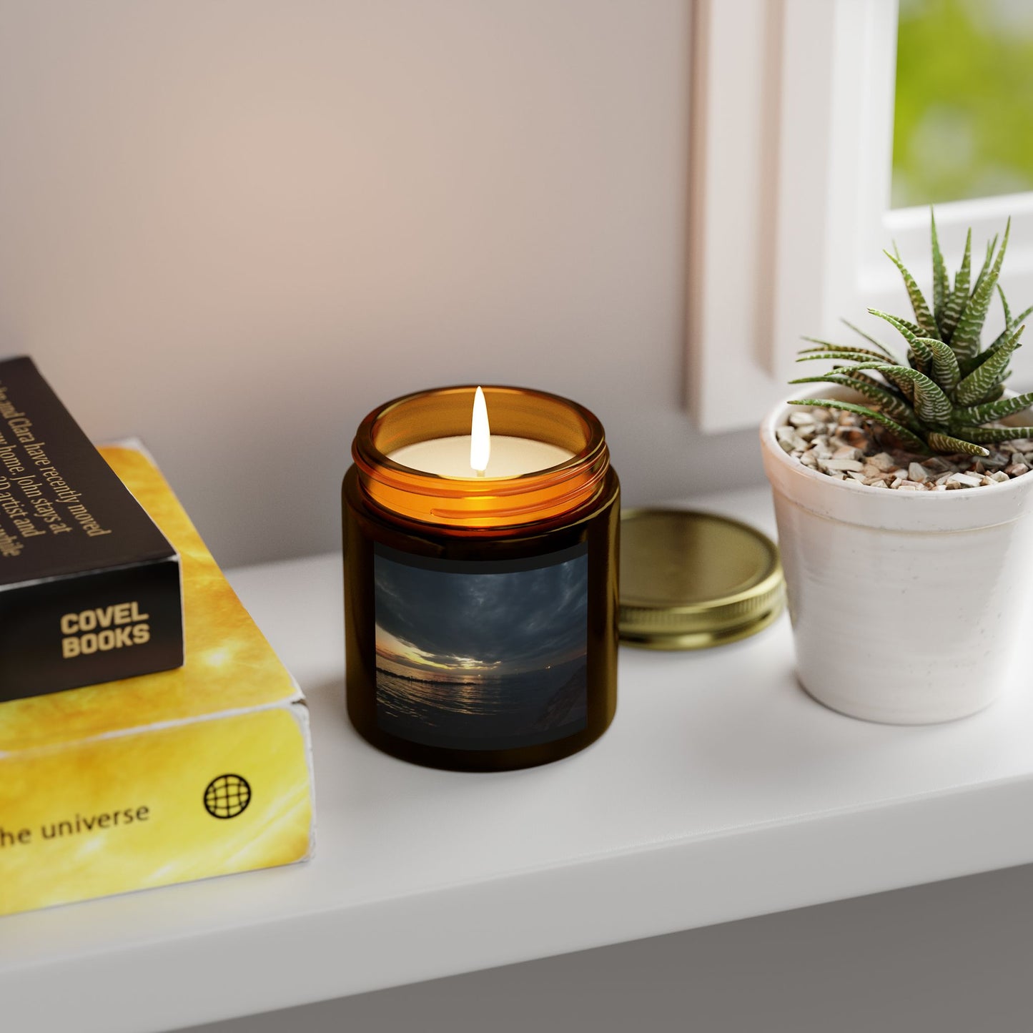 Coastal Sunset Scented Candle - Coconut Apricot Wax (4oz & 9oz)