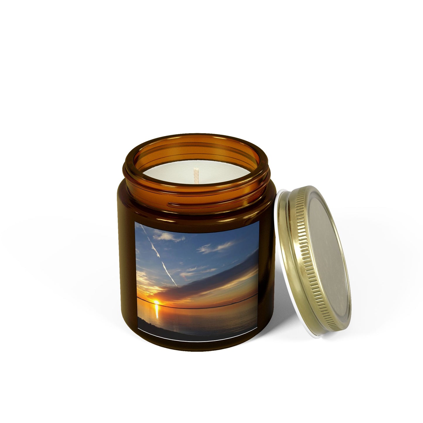 Sunset Serenity Scented Candles - Coconut Apricot Wax (4oz, 9oz)