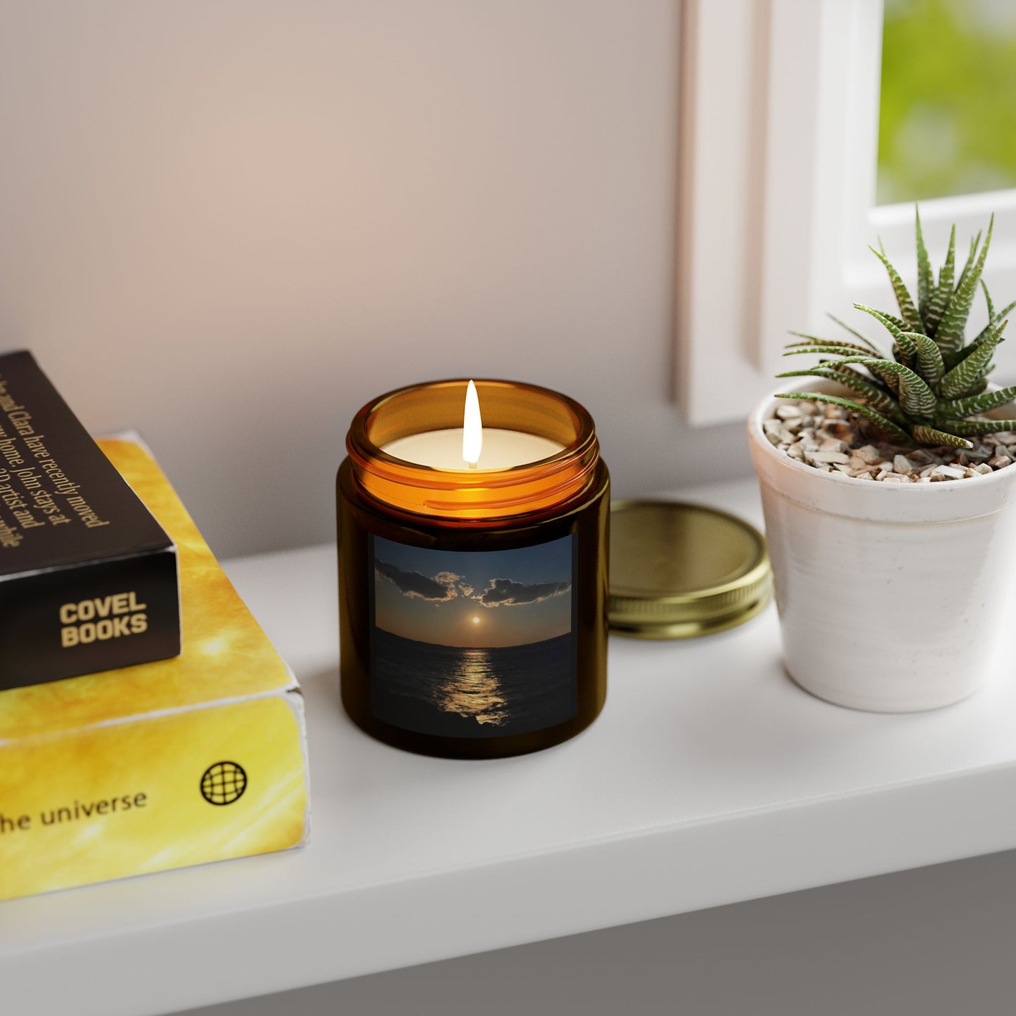 Coastal Sunset Scented Candle - Coconut Apricot Wax (4oz, 9oz)