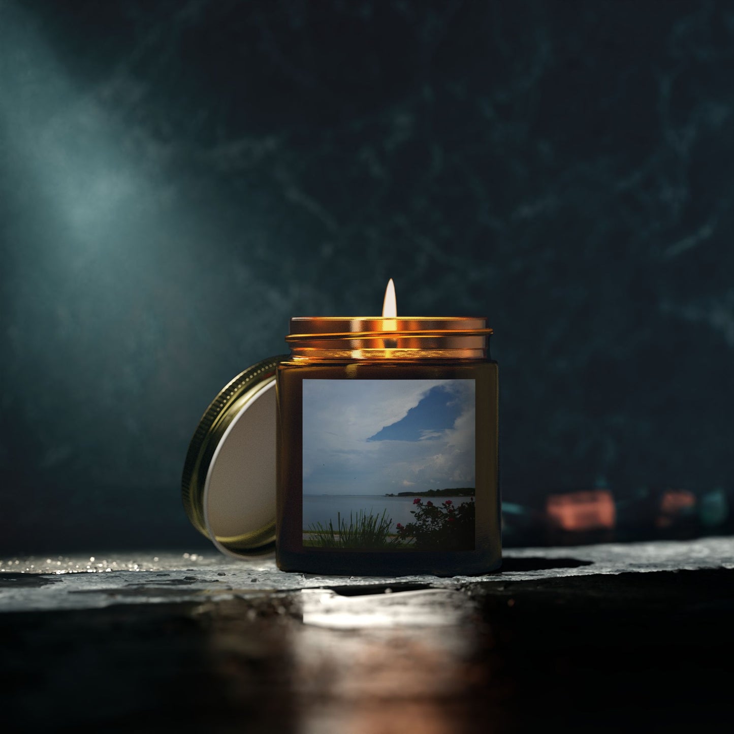 Bay View Relaxing Scented Candles - Coconut Apricot Wax (4oz & 9oz) - Perfect for Home Decor and Gift Giving