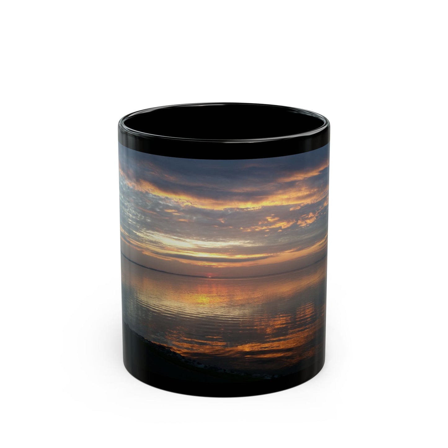 Stormy Sunrise Black Mug (11oz, 15oz)