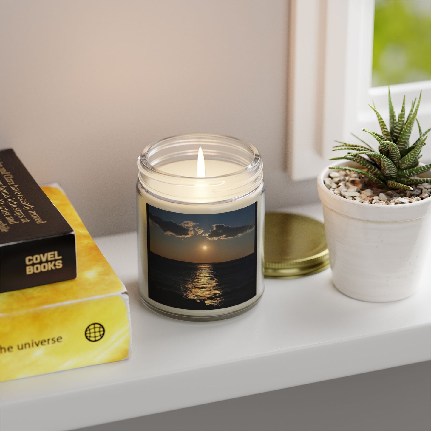 Coastal Sunset Scented Candle - Coconut Apricot Wax (4oz, 9oz)