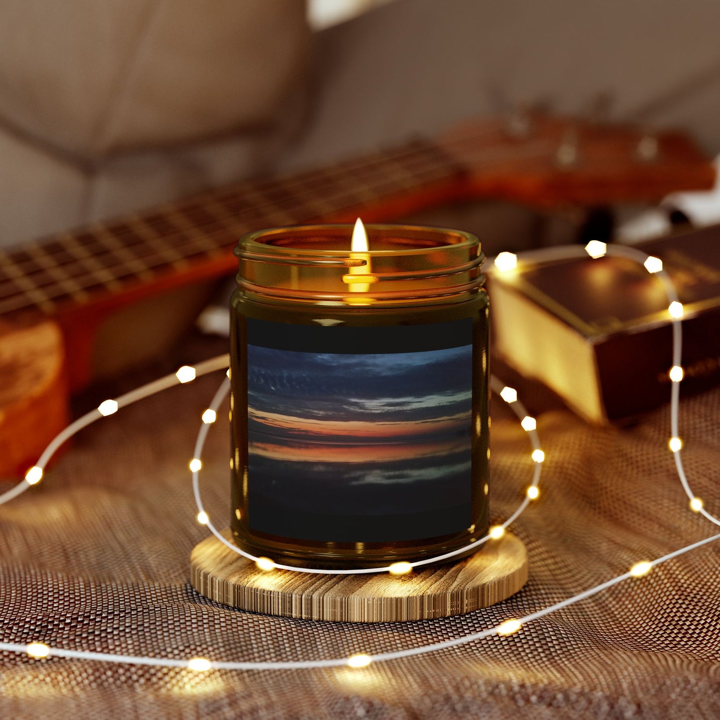 Sunset Bliss Scented Candle - Coconut Apricot Wax (4oz & 9oz)