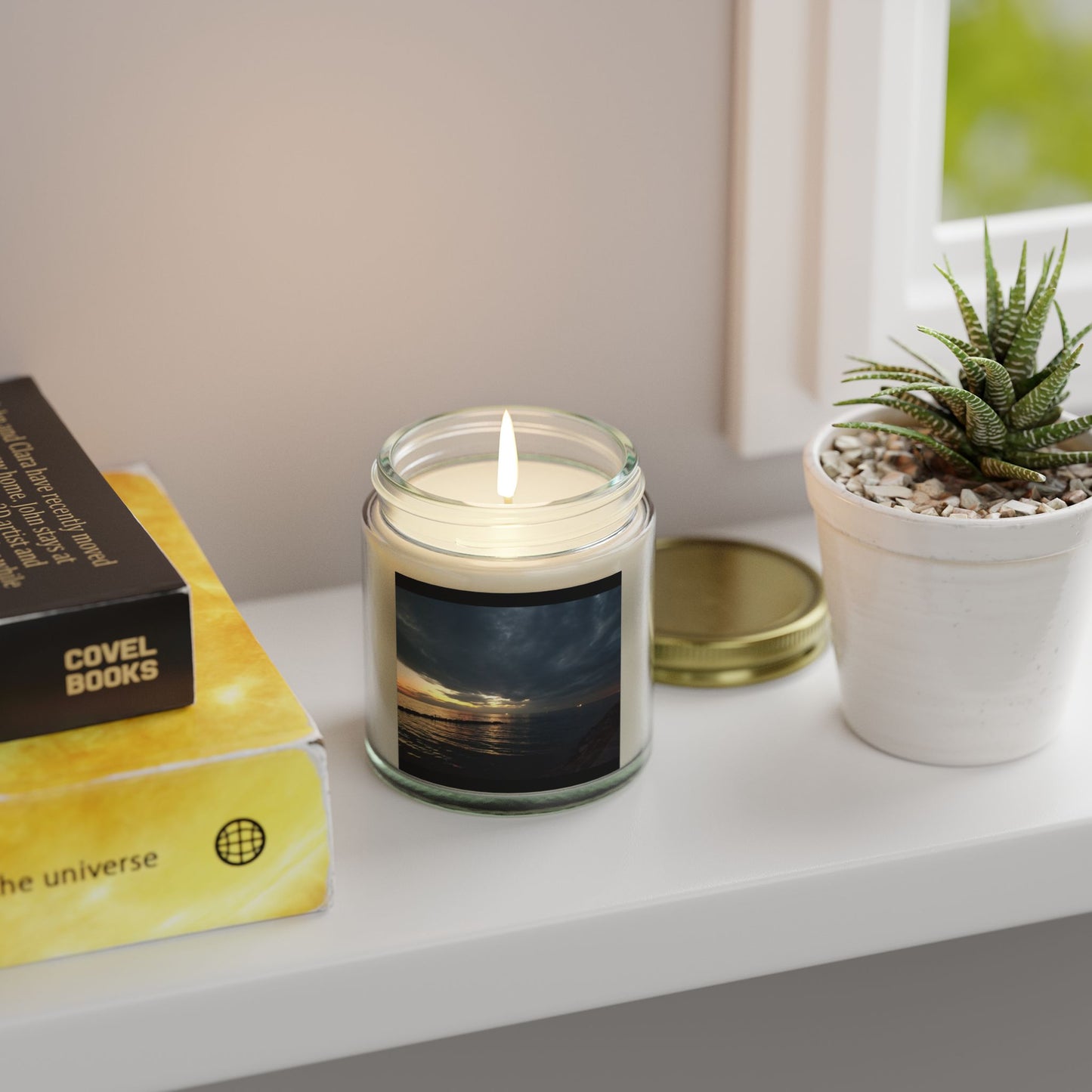 Coastal Sunset Scented Candle - Coconut Apricot Wax (4oz & 9oz)