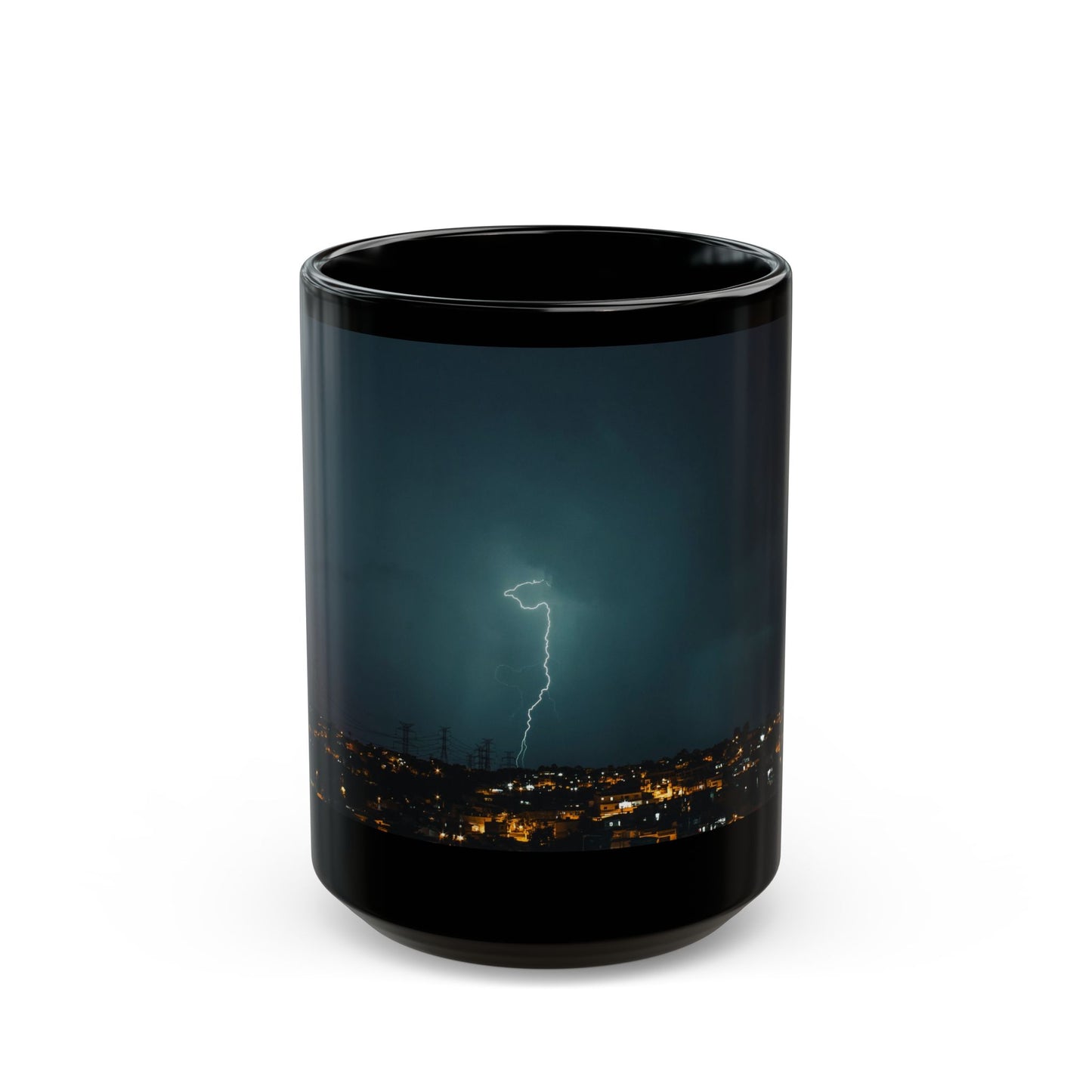 Blue lightning Black Mug (11oz, 15oz)