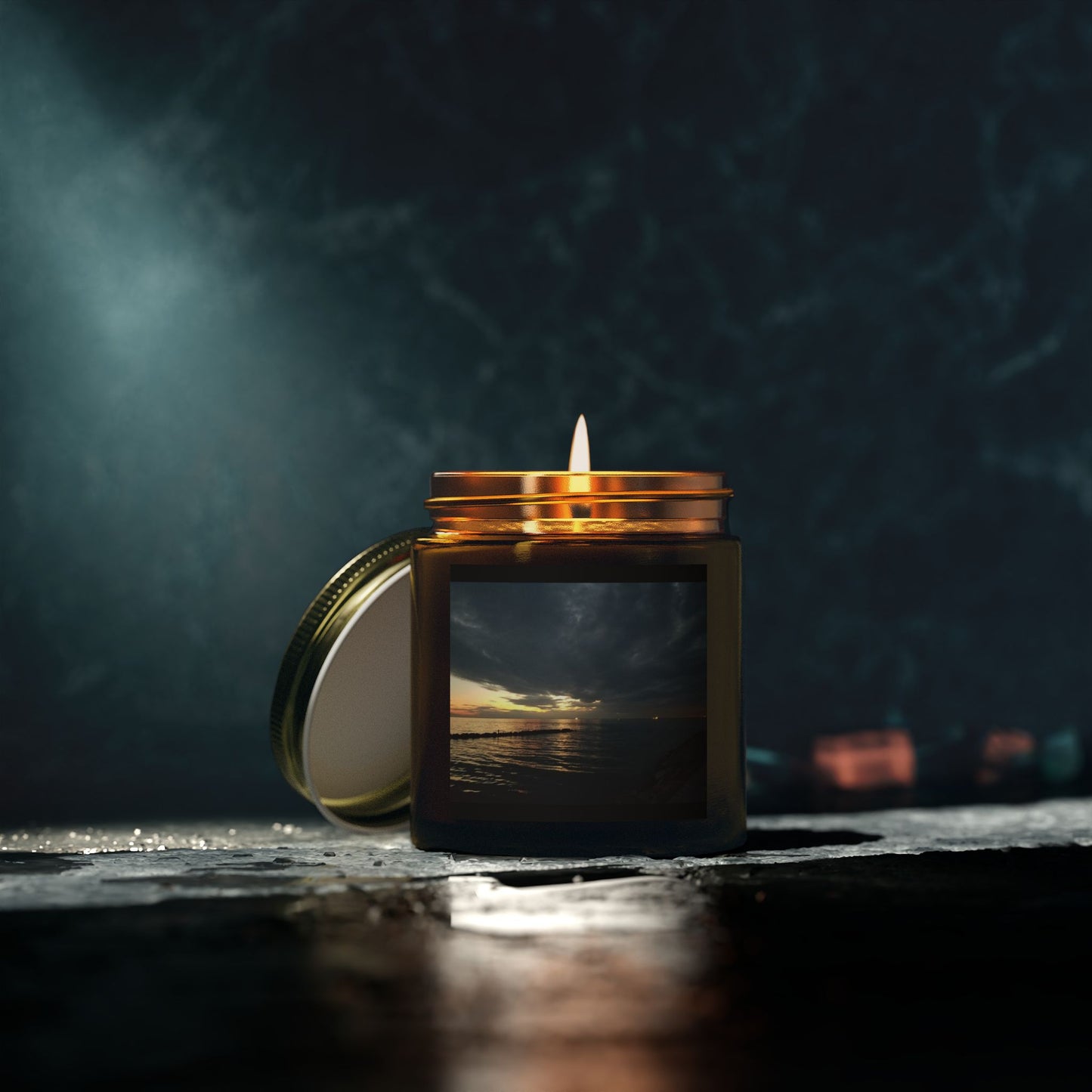 Coastal Sunset Scented Candle - Coconut Apricot Wax (4oz & 9oz)