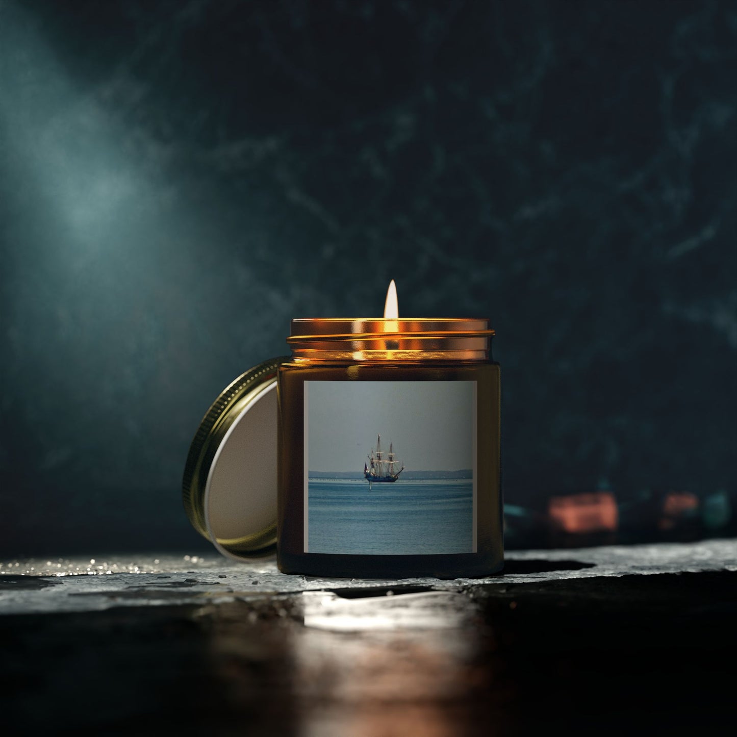 Nautical Scented Candles, Coconut Apricot Wax (4oz, 9oz)