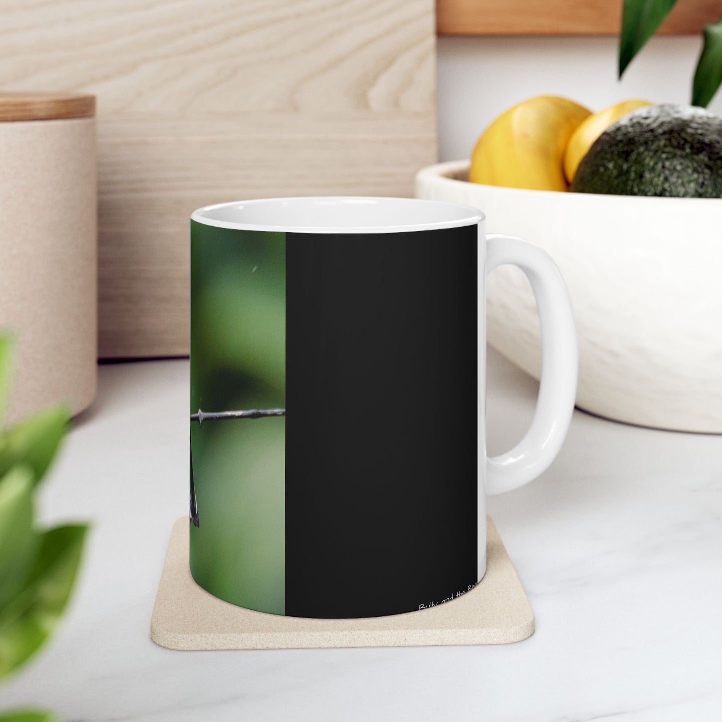 Blue / Green Hummingbird Ceramic Mug, (11oz, 15oz)