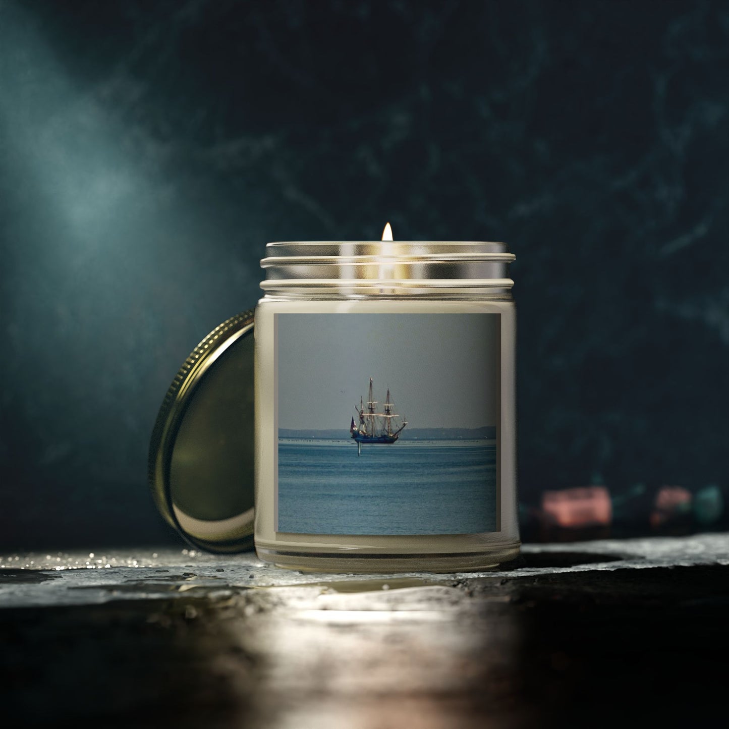 Nautical Scented Candles, Coconut Apricot Wax (4oz, 9oz)