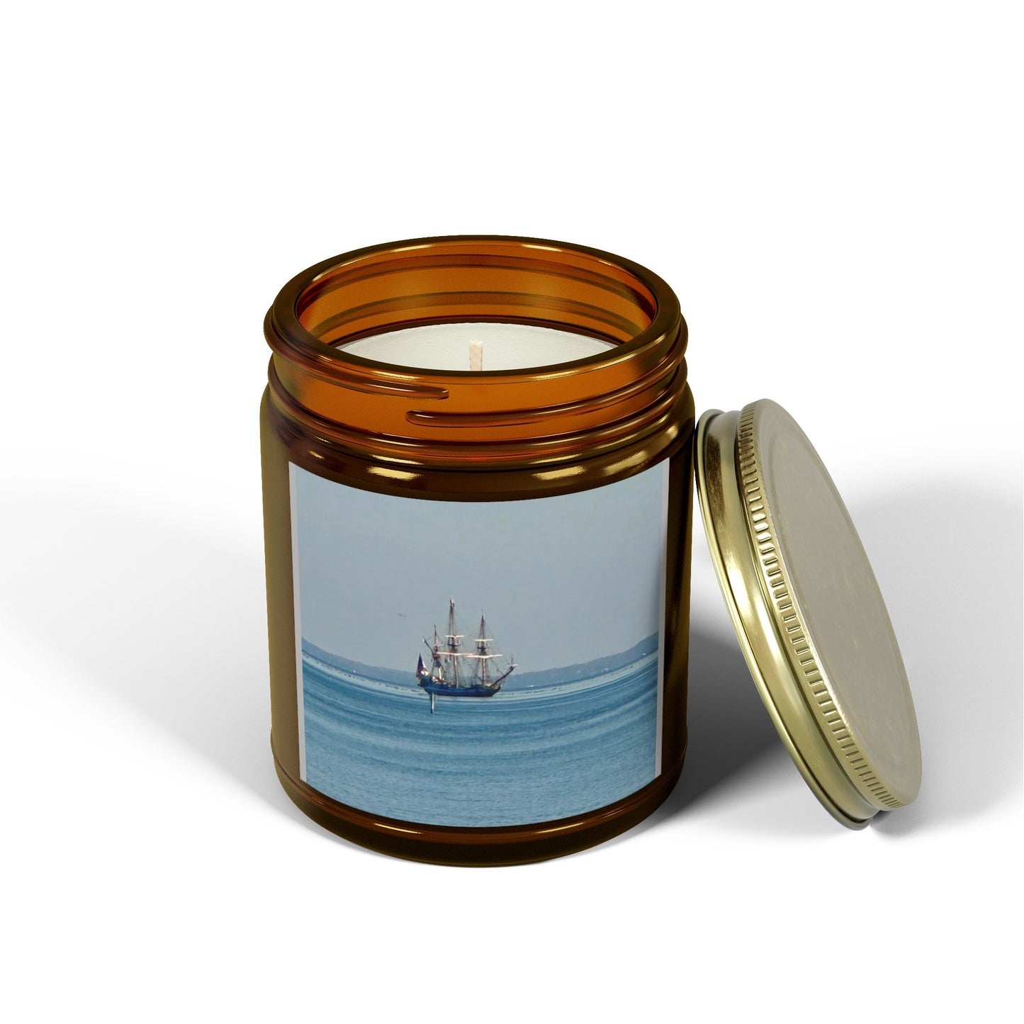 Nautical Scented Candles, Coconut Apricot Wax (4oz, 9oz)