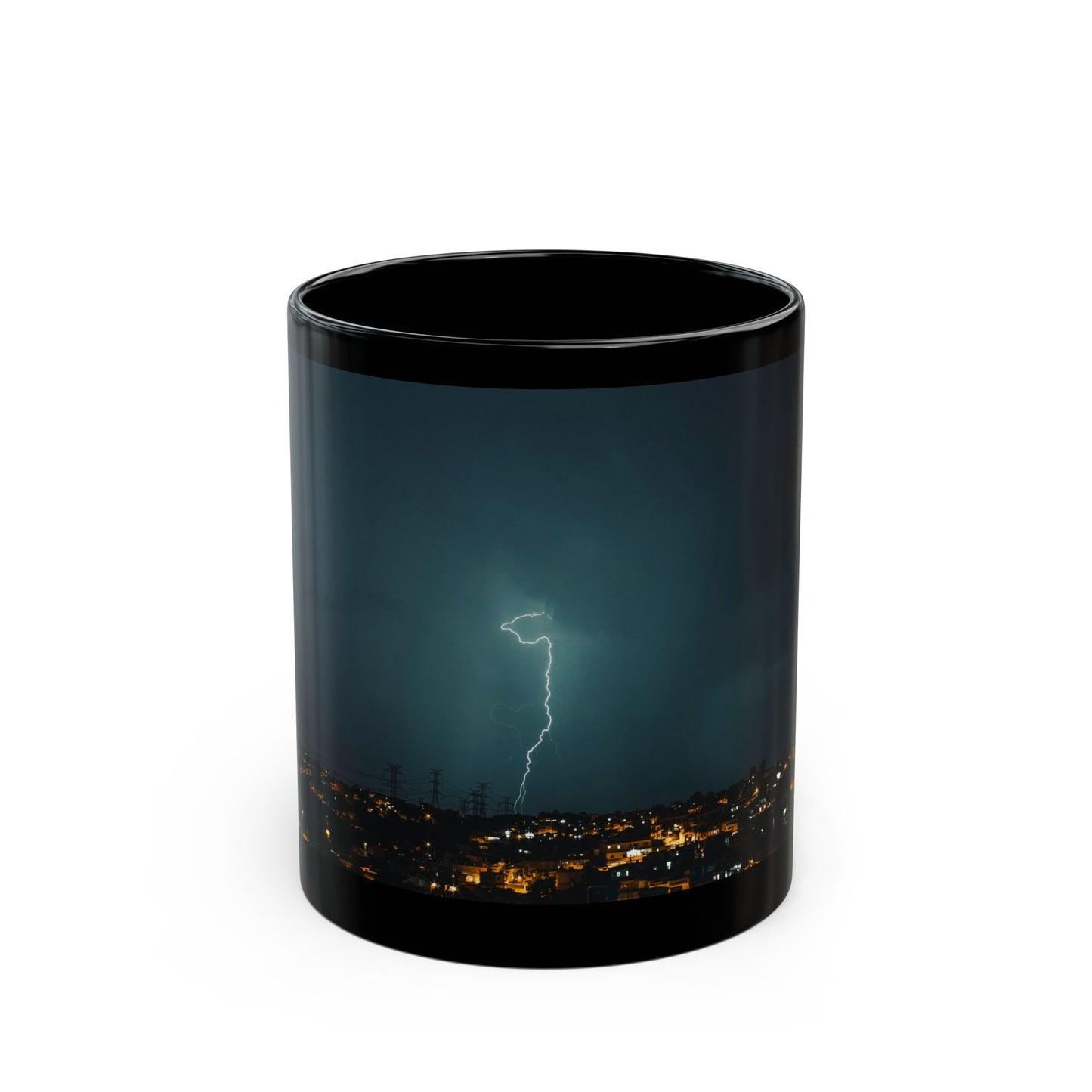 Blue lightning Black Mug (11oz, 15oz)