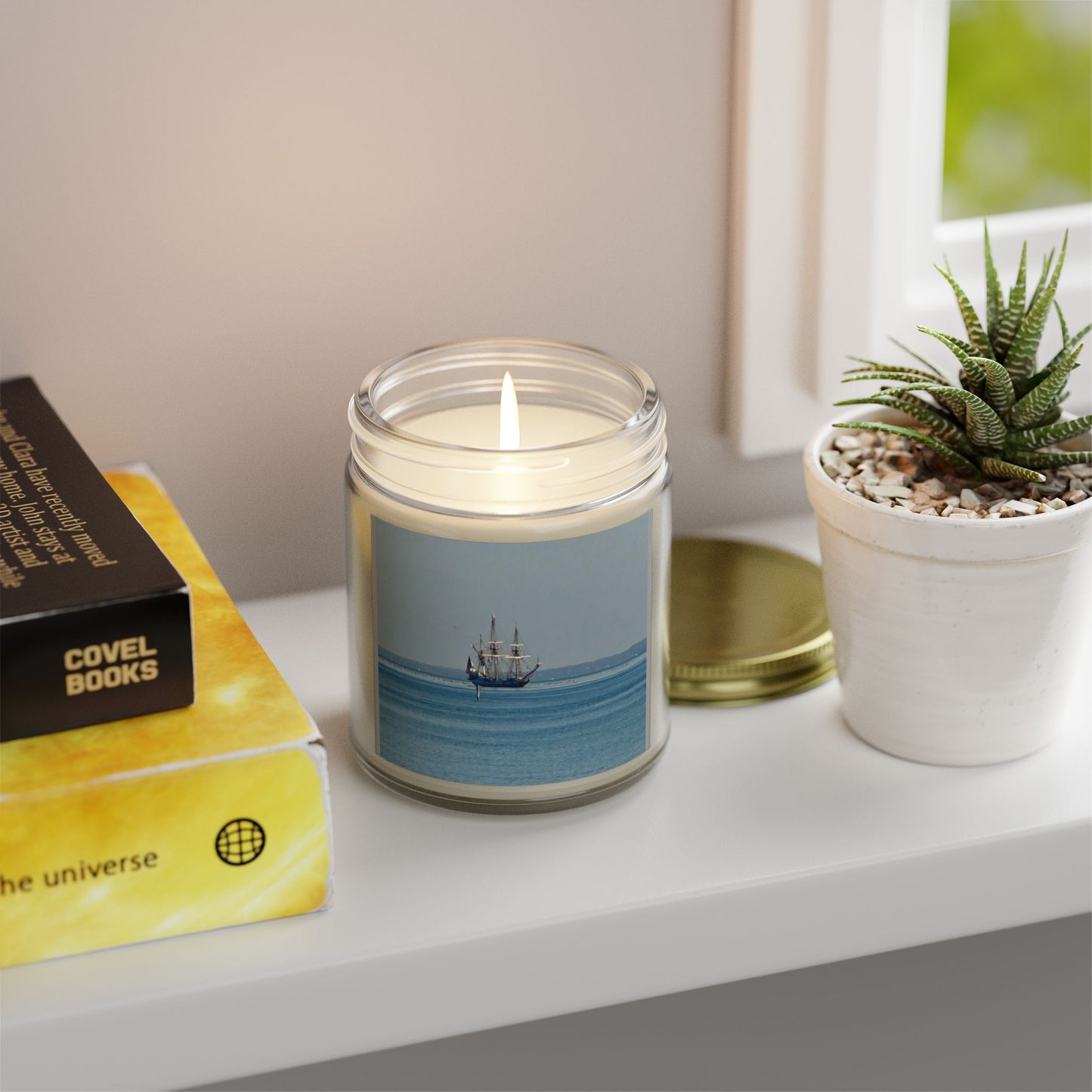 Nautical Scented Candles, Coconut Apricot Wax (4oz, 9oz)