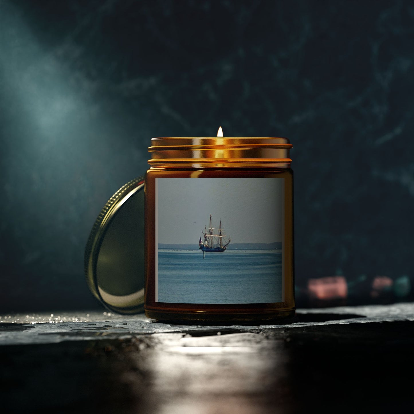 Nautical Scented Candles, Coconut Apricot Wax (4oz, 9oz)