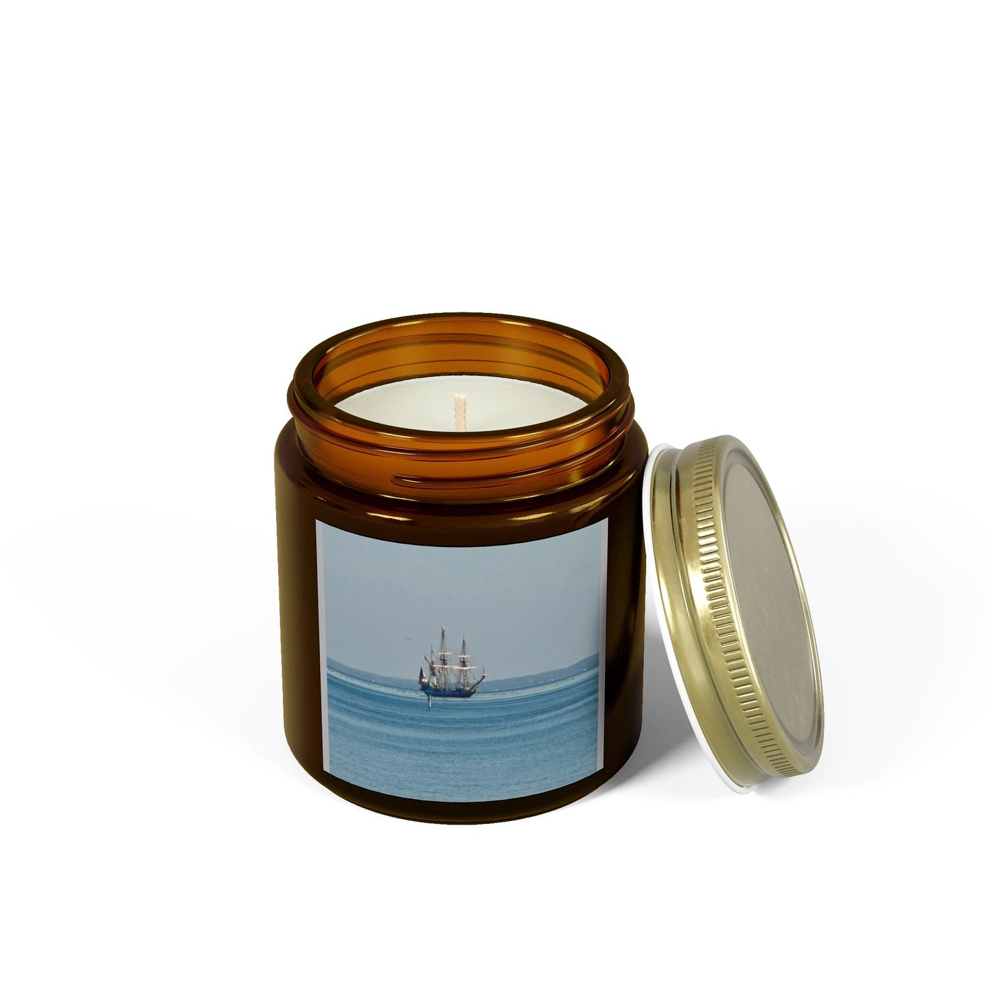 Nautical Scented Candles, Coconut Apricot Wax (4oz, 9oz)