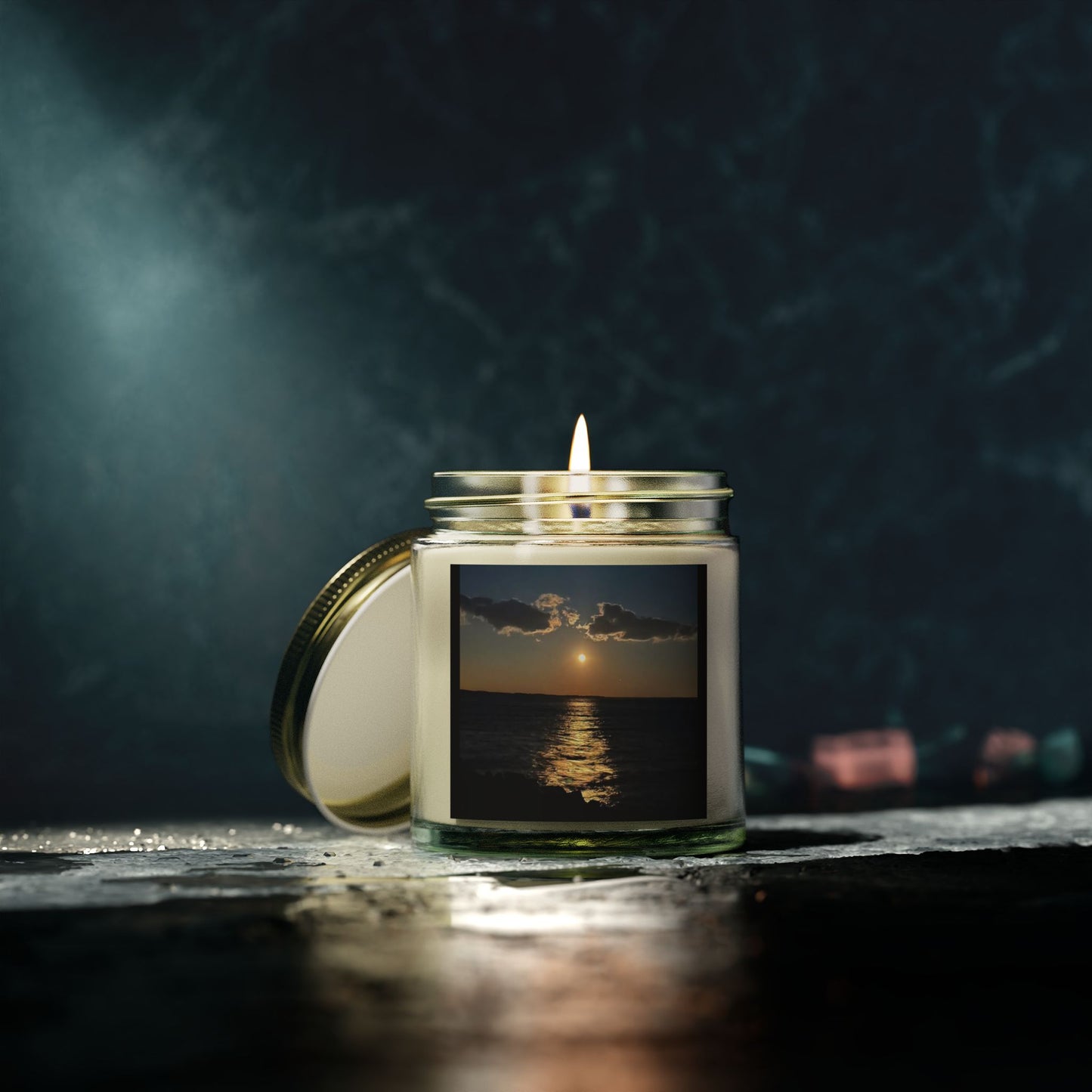 Coastal Sunset Scented Candle - Coconut Apricot Wax (4oz, 9oz)