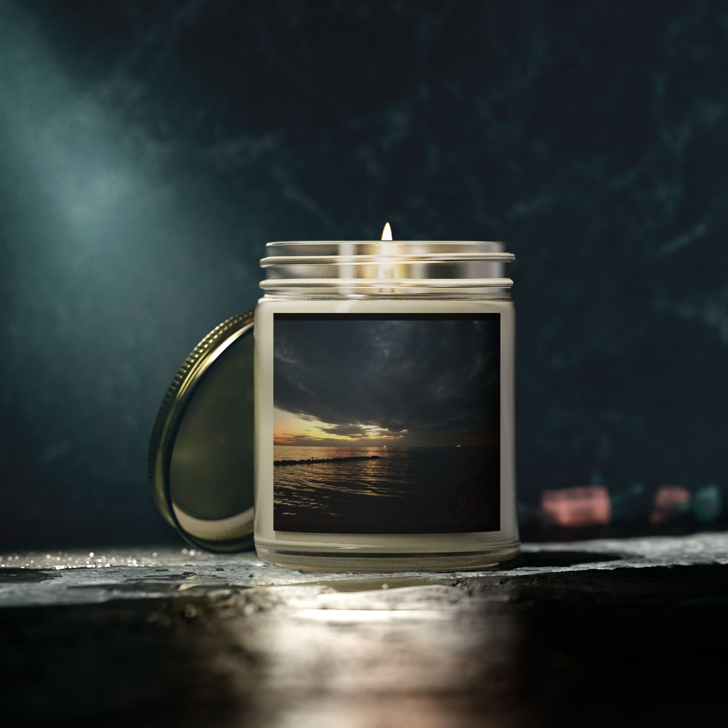 Coastal Sunset Scented Candle - Coconut Apricot Wax (4oz & 9oz)