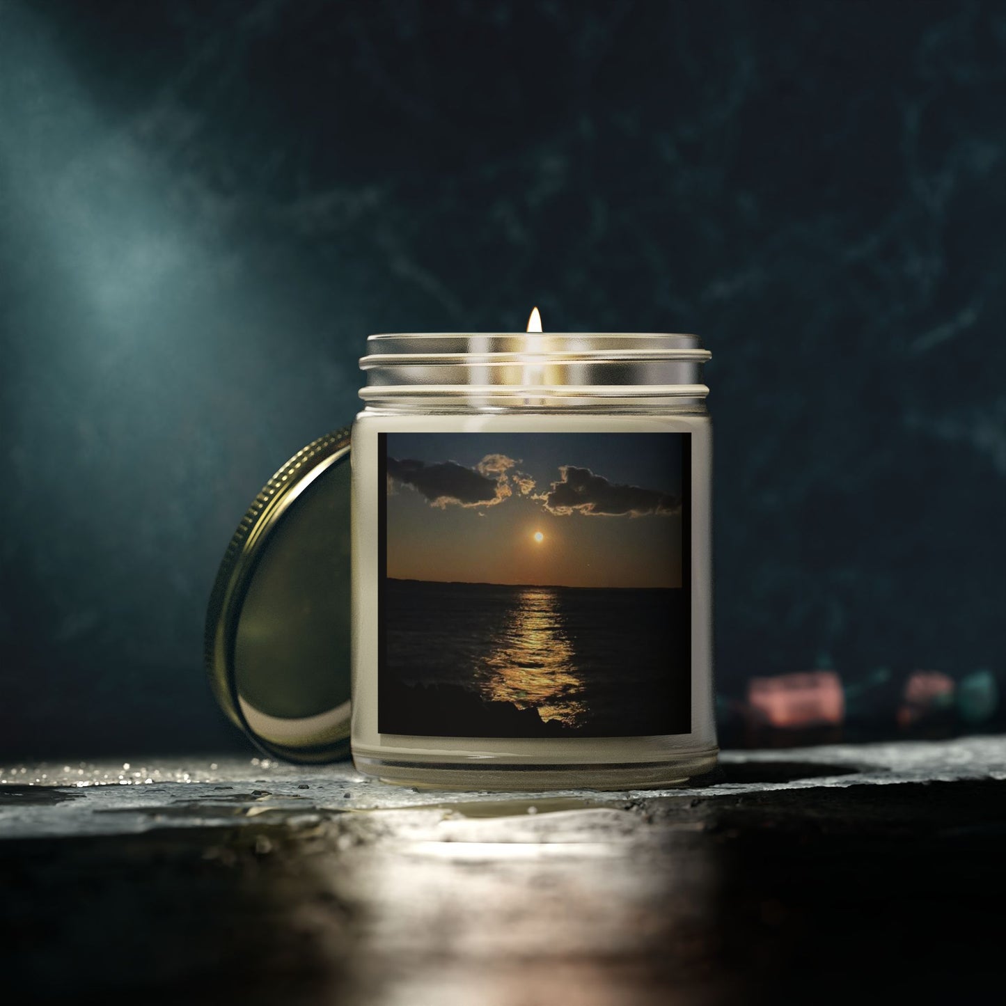 Coastal Sunset Scented Candle - Coconut Apricot Wax (4oz, 9oz)