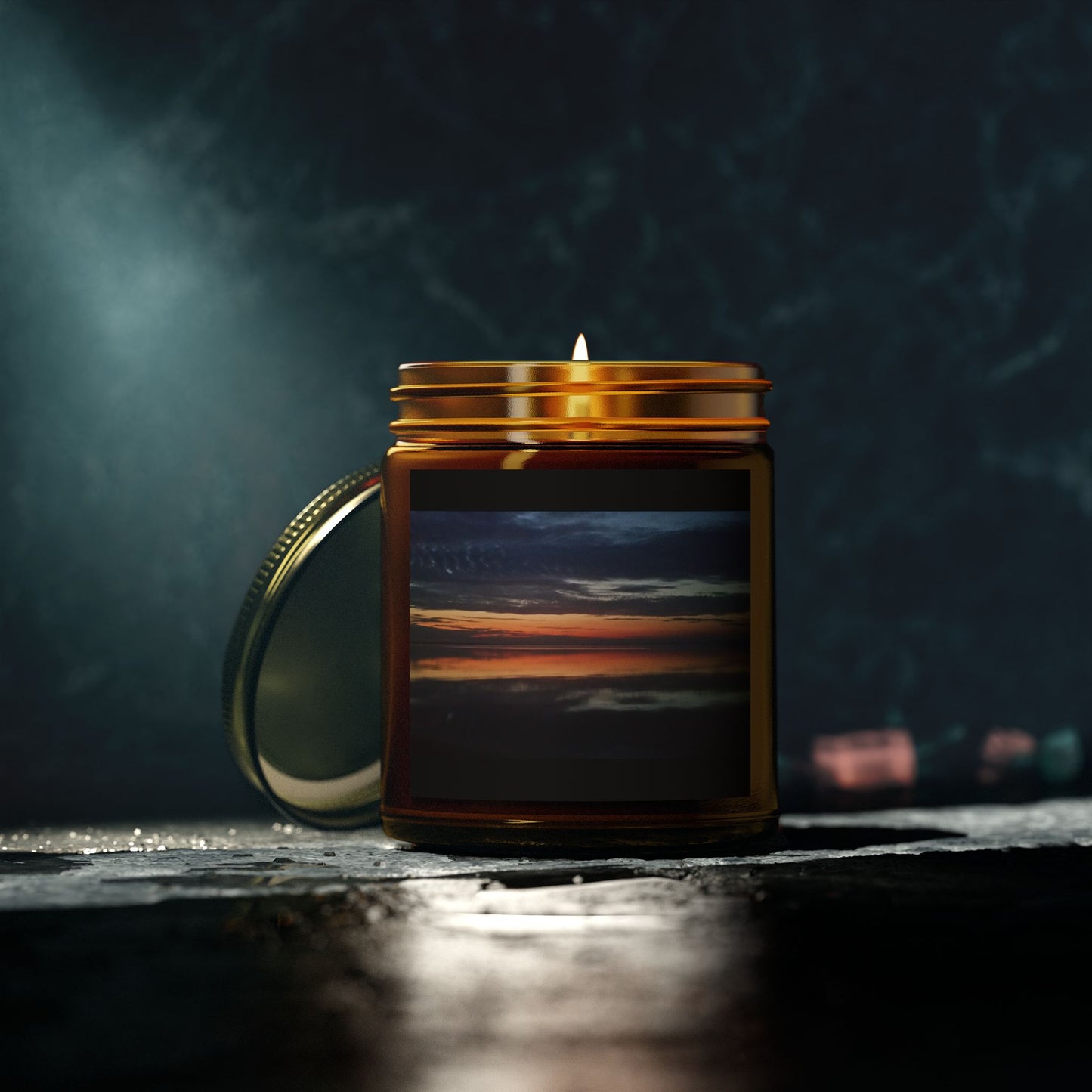 Sunset Bliss Scented Candle - Coconut Apricot Wax (4oz & 9oz)