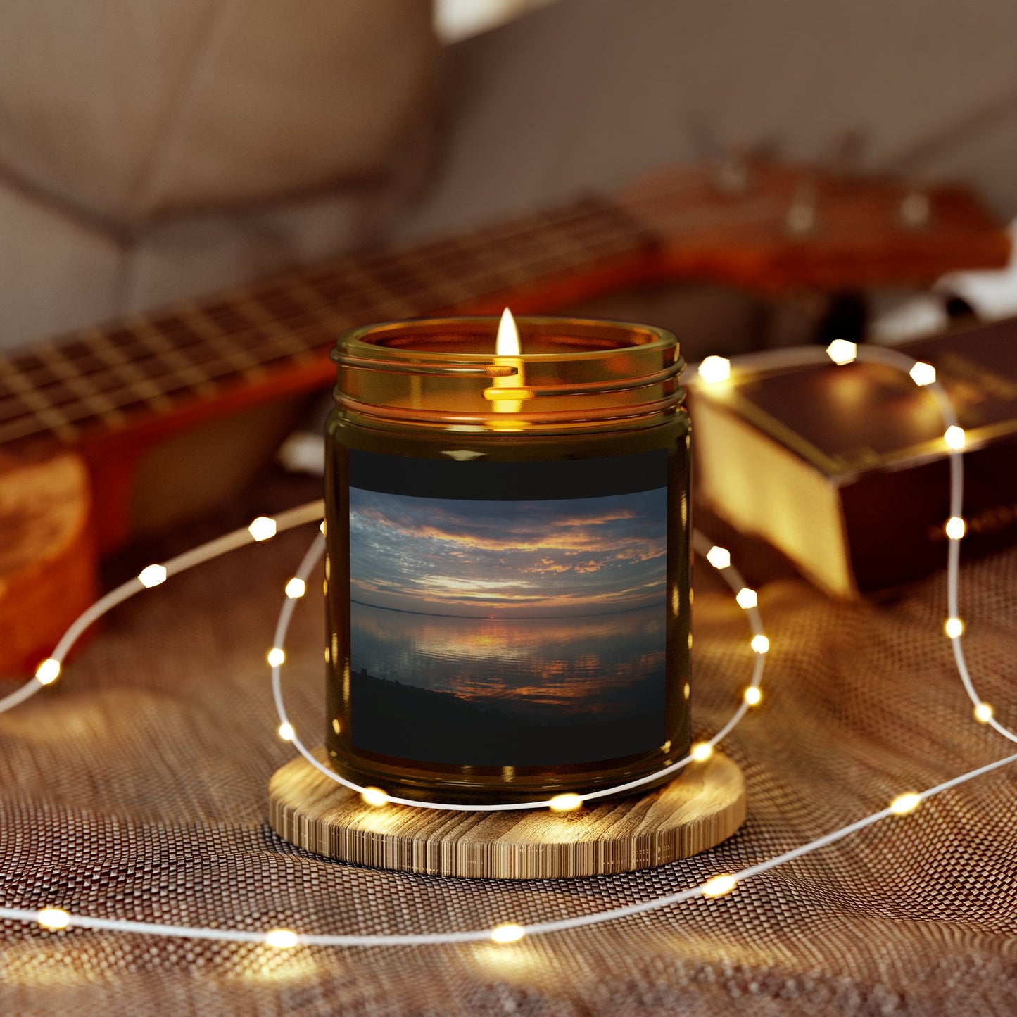 Coconut Apricot Scented Candle - Relaxing Sunset Vibes, Perfect for Home Decor & Gifts