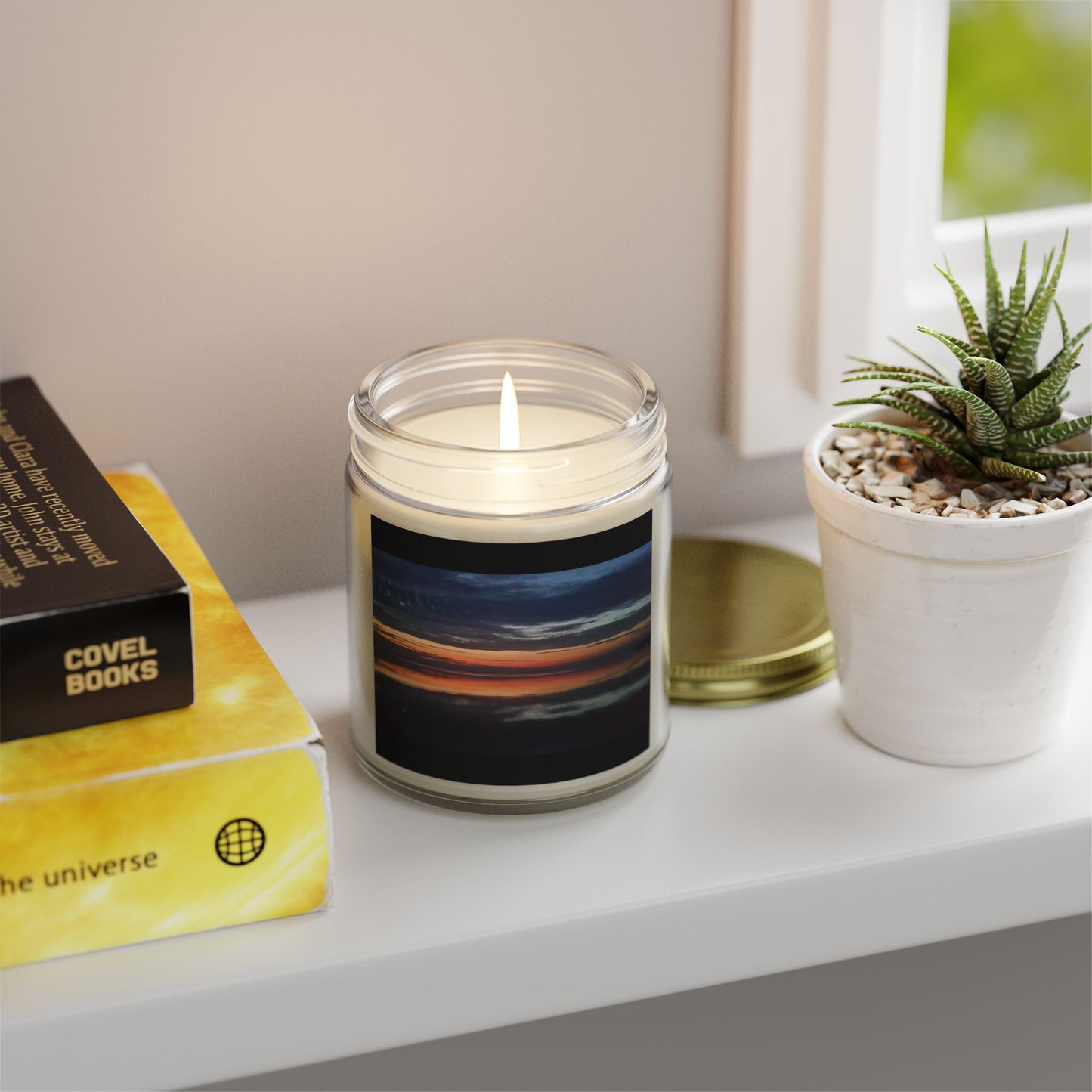 Sunset Bliss Scented Candle - Coconut Apricot Wax (4oz & 9oz)