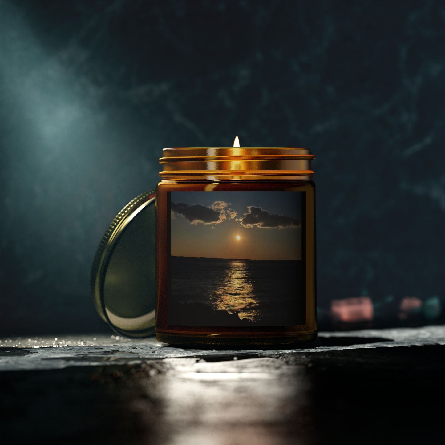 Coastal Sunset Scented Candle - Coconut Apricot Wax (4oz, 9oz)