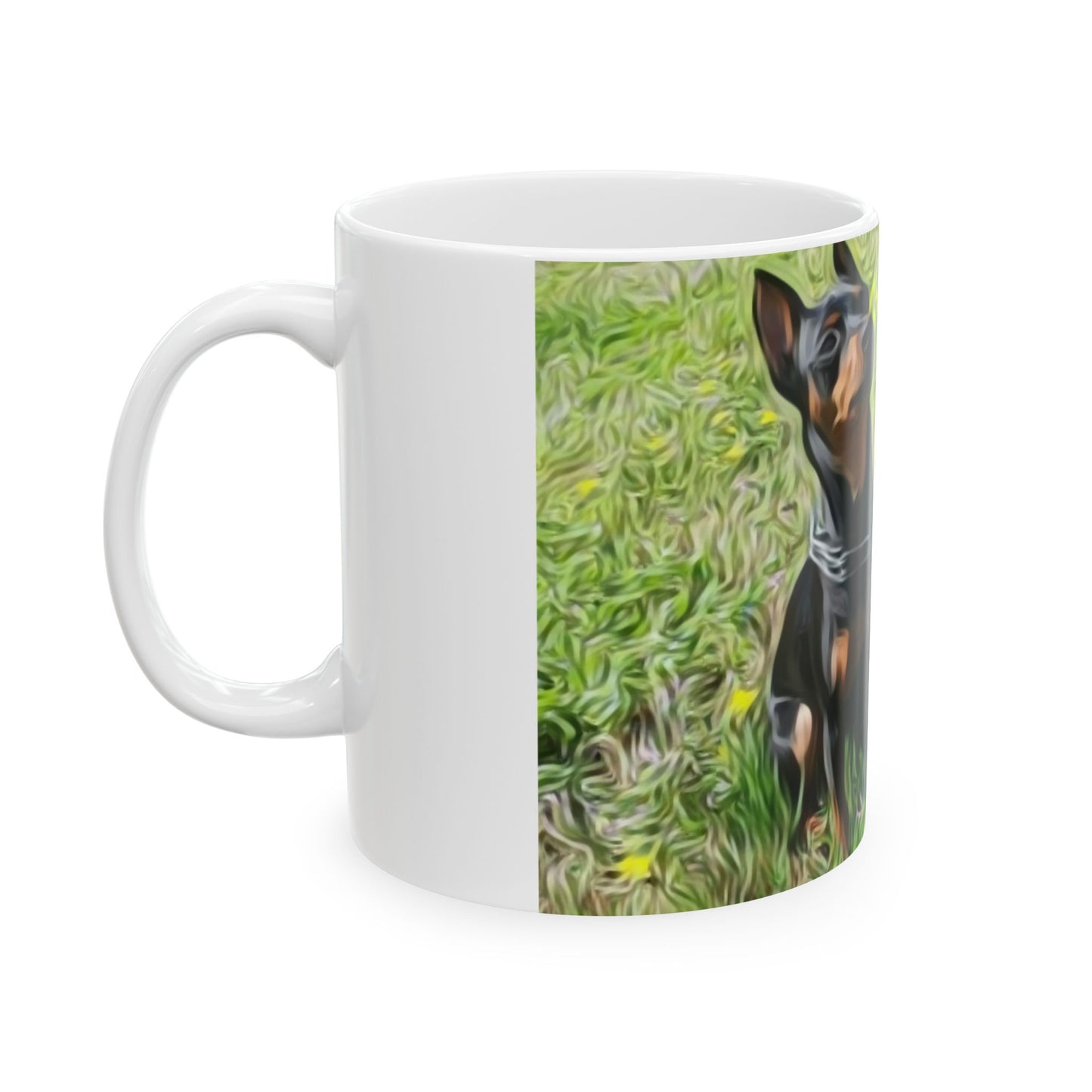 Min Pin Ceramic Mug, (11oz, 15oz)
