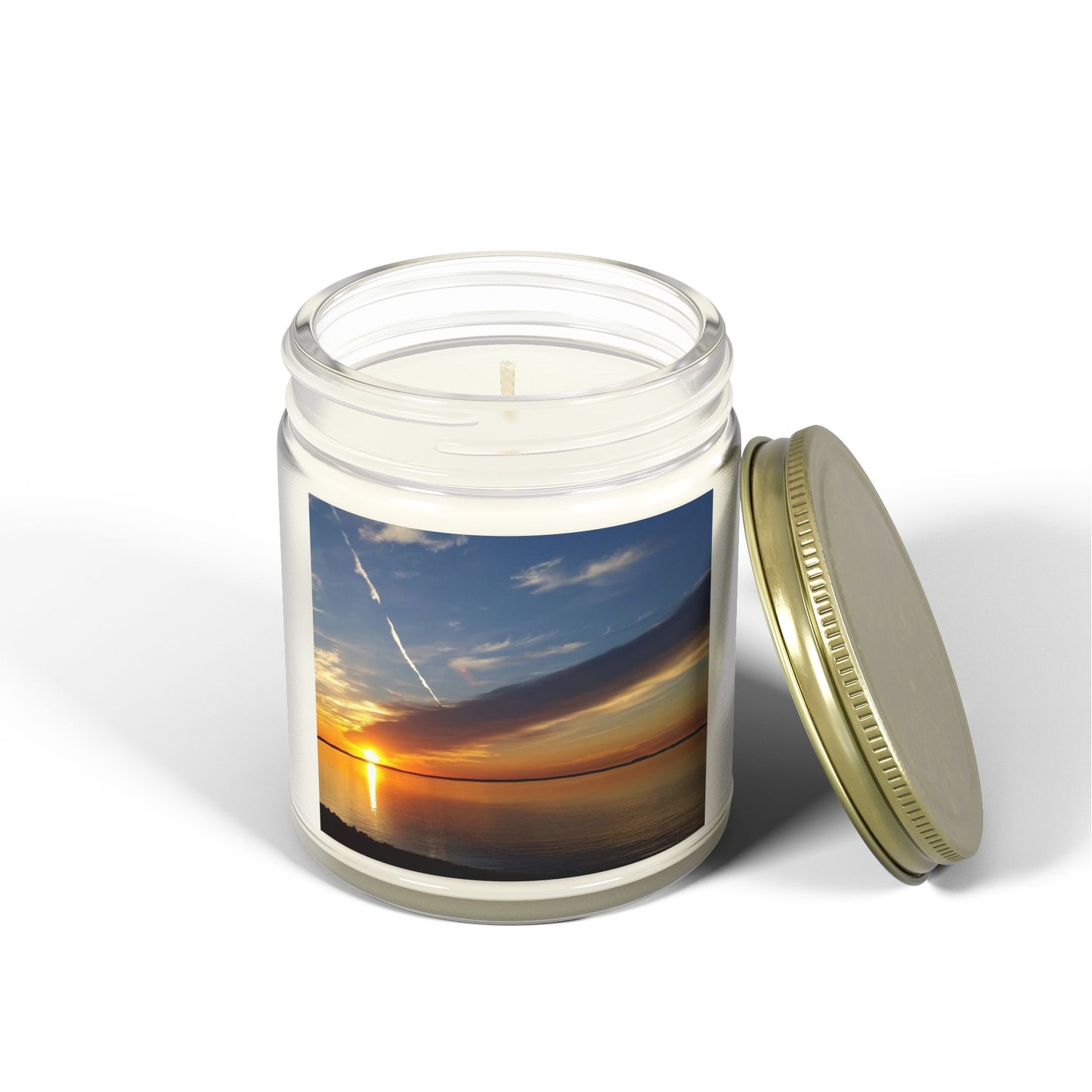 Sunset Serenity Scented Candles - Coconut Apricot Wax (4oz, 9oz)