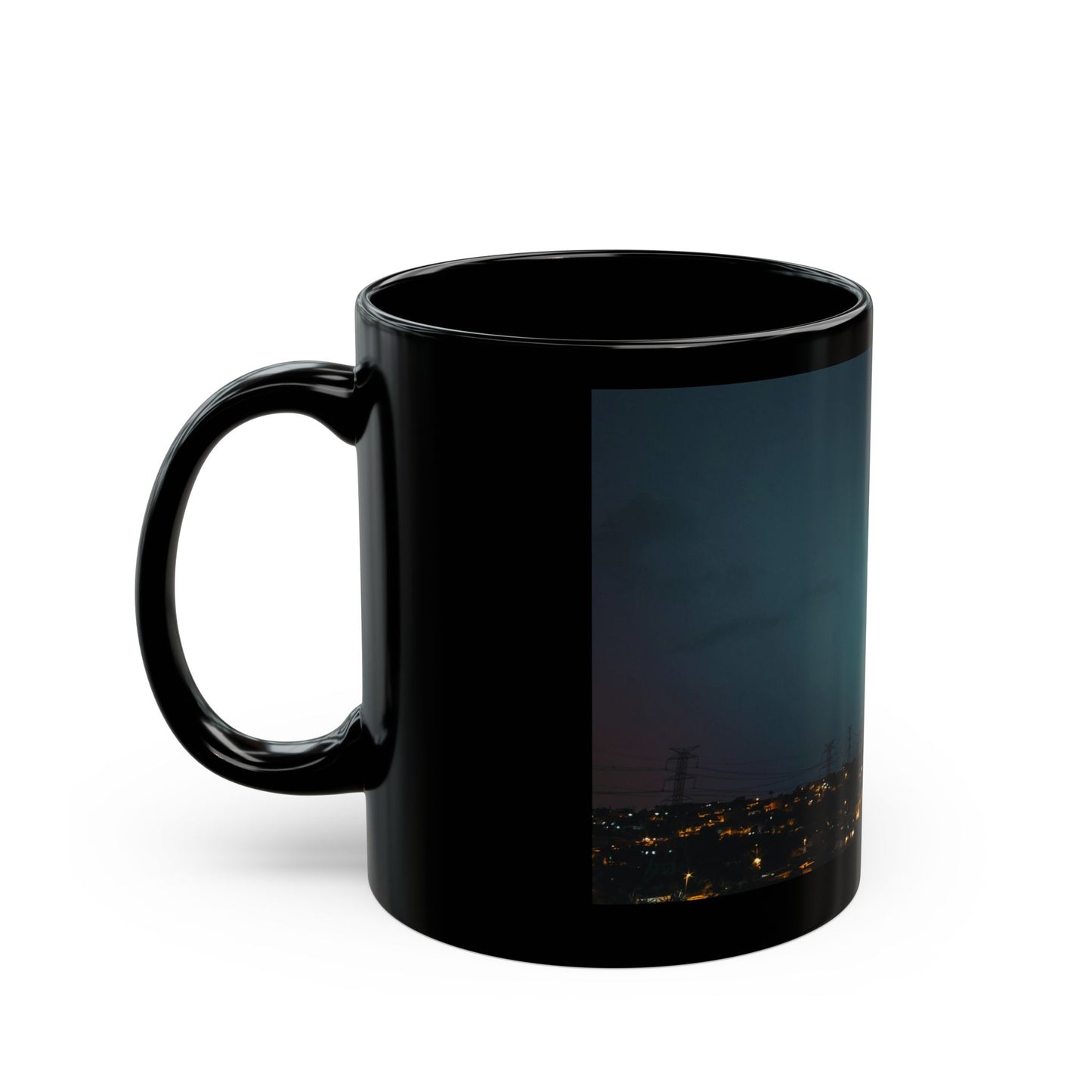 Blue lightning Black Mug (11oz, 15oz)