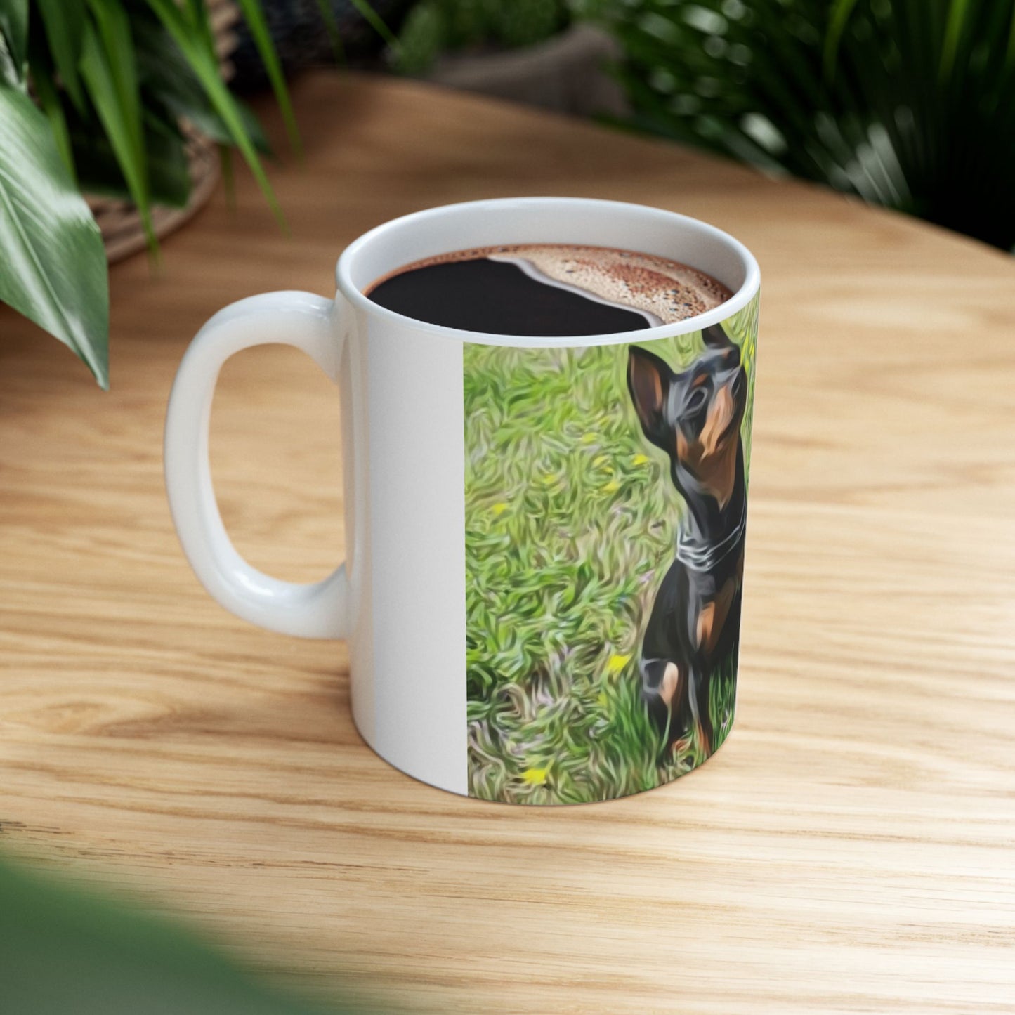 Min Pin Ceramic Mug, (11oz, 15oz)