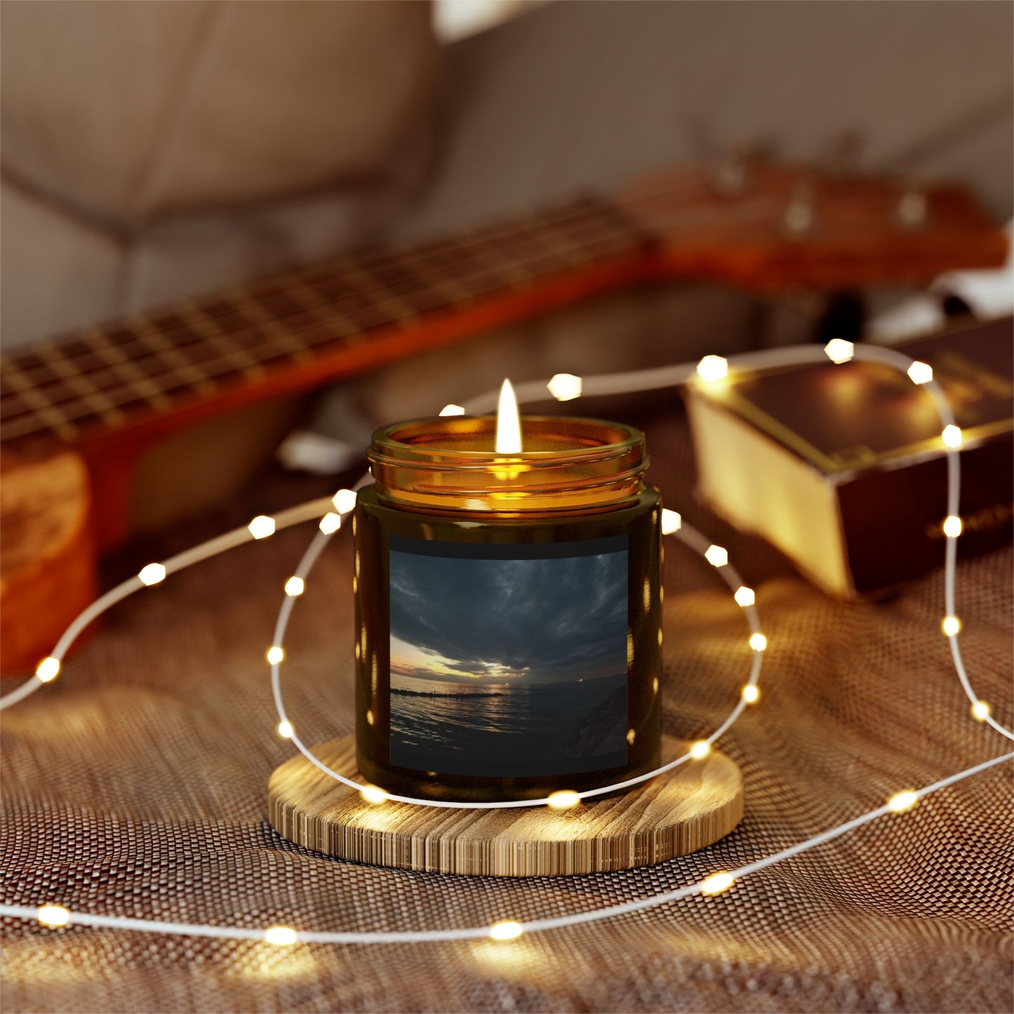 Coastal Sunset Scented Candle - Coconut Apricot Wax (4oz & 9oz)