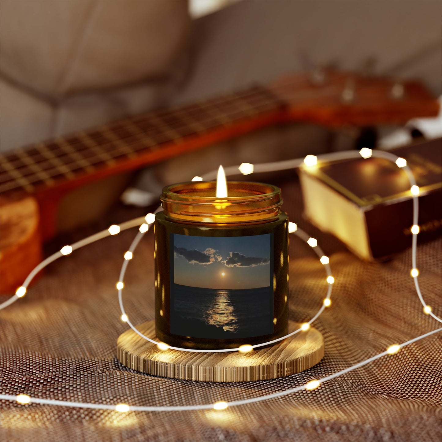 Coastal Sunset Scented Candle - Coconut Apricot Wax (4oz, 9oz)