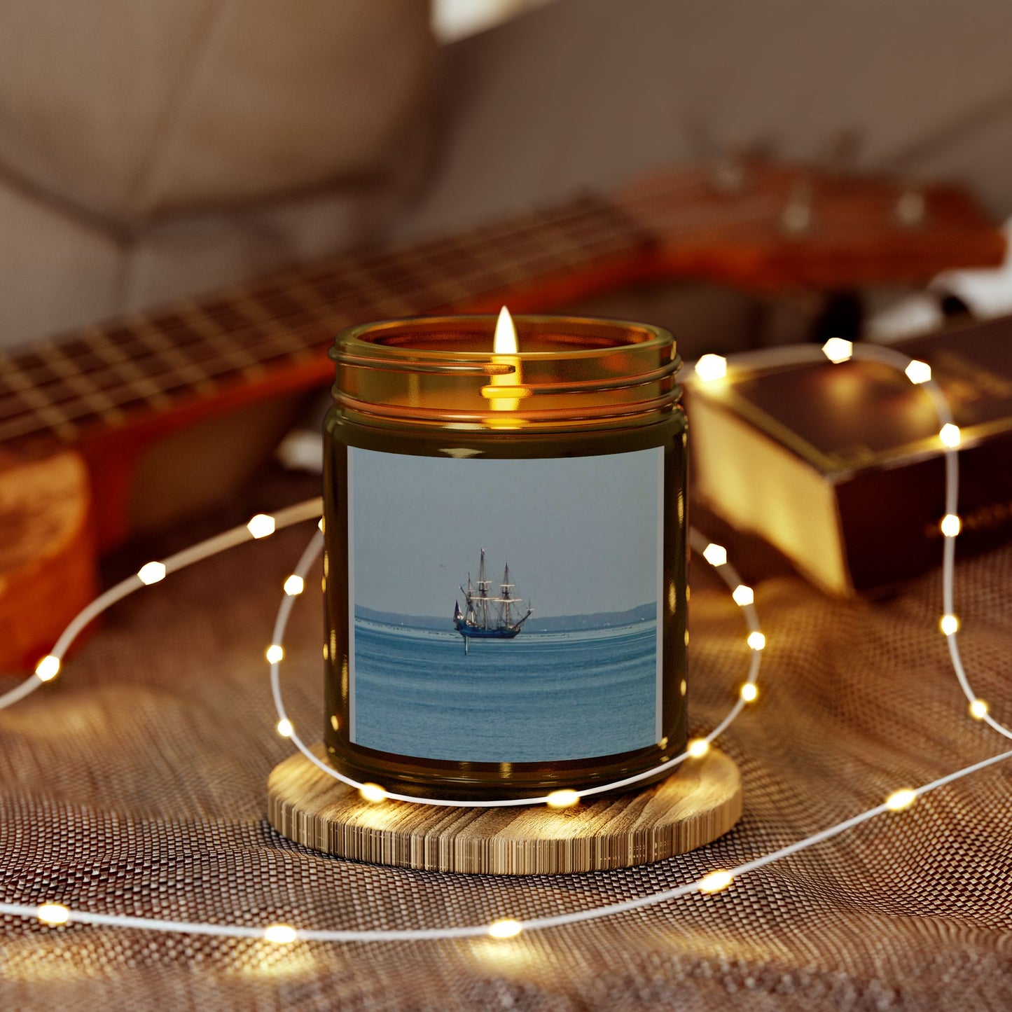 Nautical Scented Candles, Coconut Apricot Wax (4oz, 9oz)