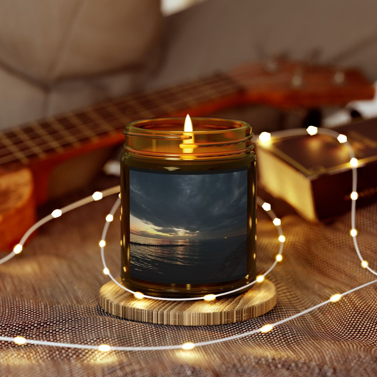 Coastal Sunset Scented Candle - Coconut Apricot Wax (4oz & 9oz)