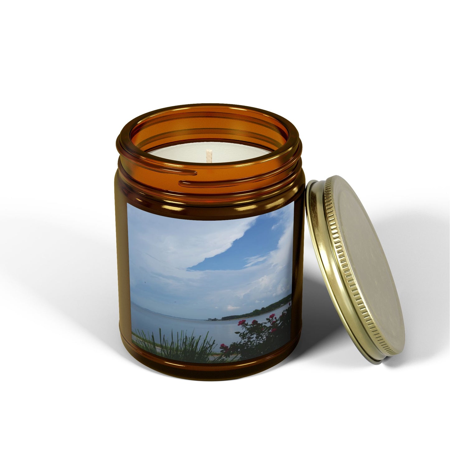 Bay View Relaxing Scented Candles - Coconut Apricot Wax (4oz & 9oz) - Perfect for Home Decor and Gift Giving