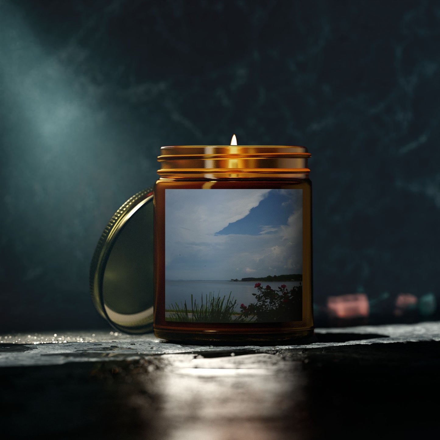 Bay View Relaxing Scented Candles - Coconut Apricot Wax (4oz & 9oz) - Perfect for Home Decor and Gift Giving