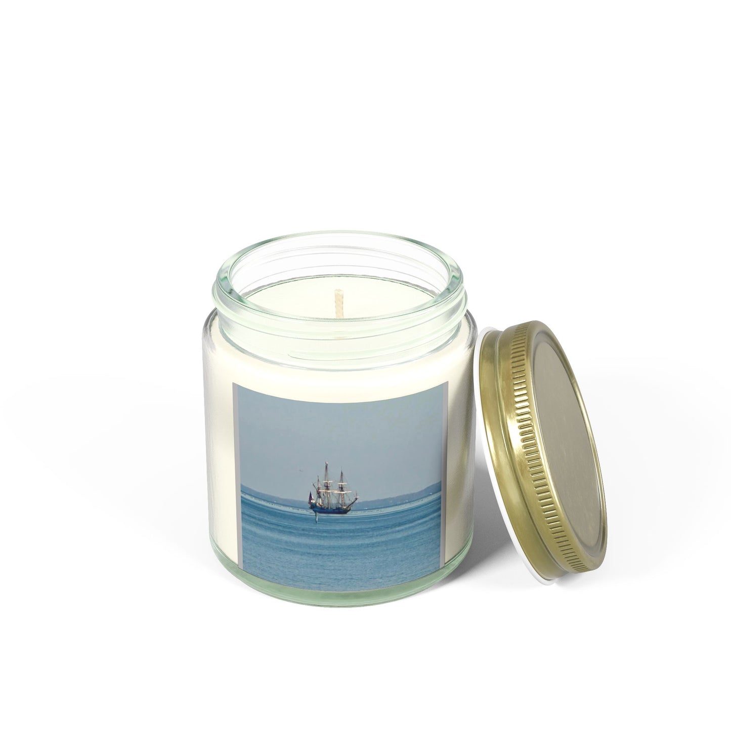 Nautical Scented Candles, Coconut Apricot Wax (4oz, 9oz)