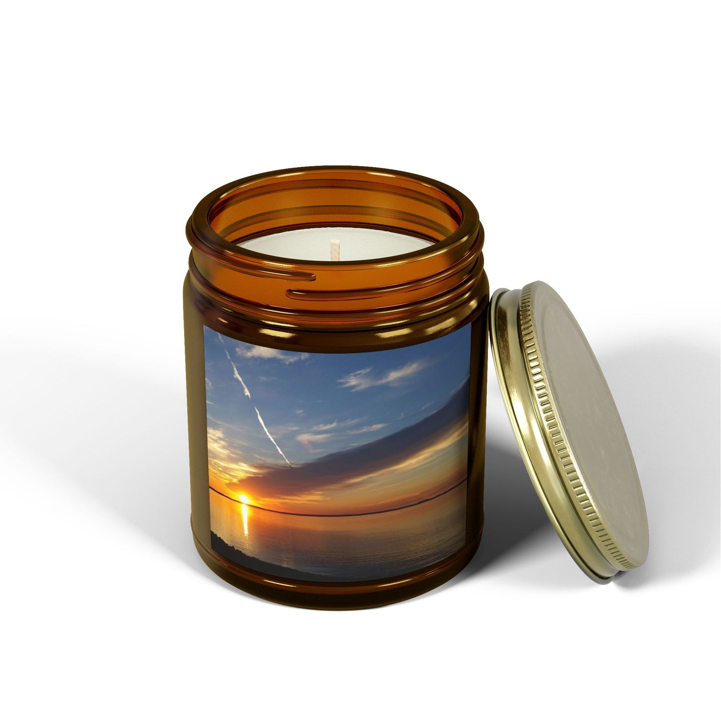 Sunset Serenity Scented Candles - Coconut Apricot Wax (4oz, 9oz)