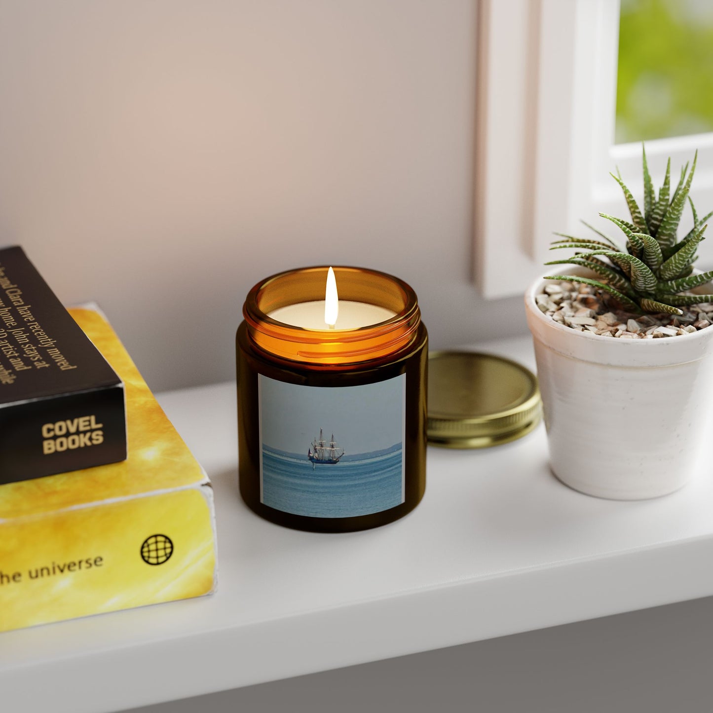 Nautical Scented Candles, Coconut Apricot Wax (4oz, 9oz)
