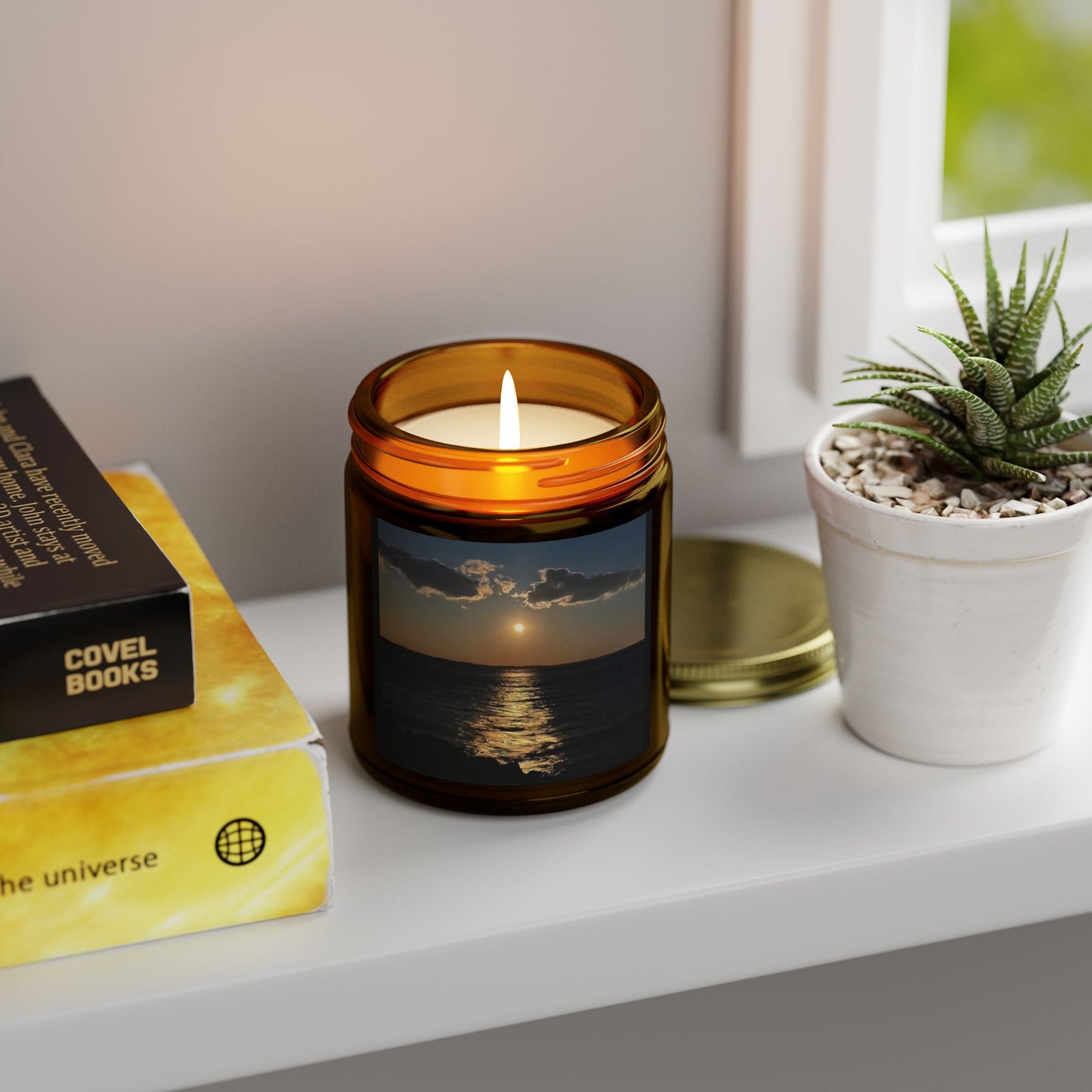 Coastal Sunset Scented Candle - Coconut Apricot Wax (4oz, 9oz)