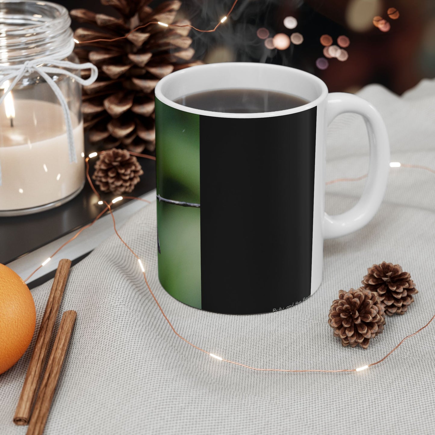 Blue / Green Hummingbird Ceramic Mug, (11oz, 15oz)