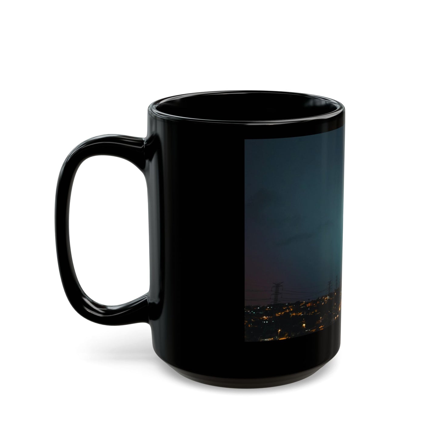 Blue lightning Black Mug (11oz, 15oz)