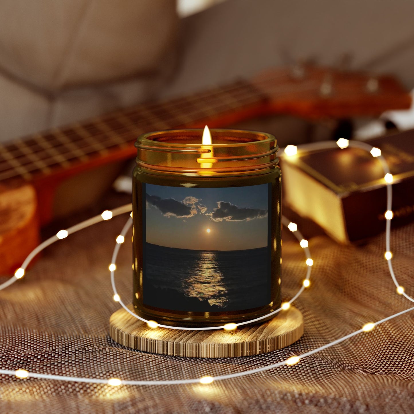 Coastal Sunset Scented Candle - Coconut Apricot Wax (4oz, 9oz)