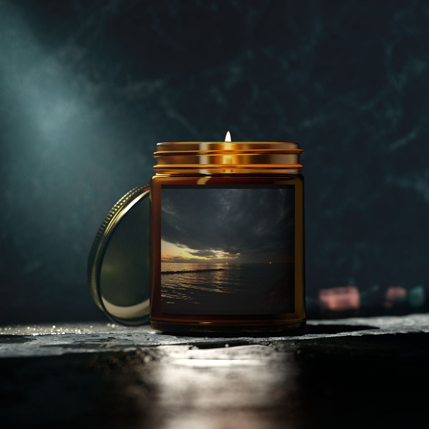 Coastal Sunset Scented Candle - Coconut Apricot Wax (4oz & 9oz)